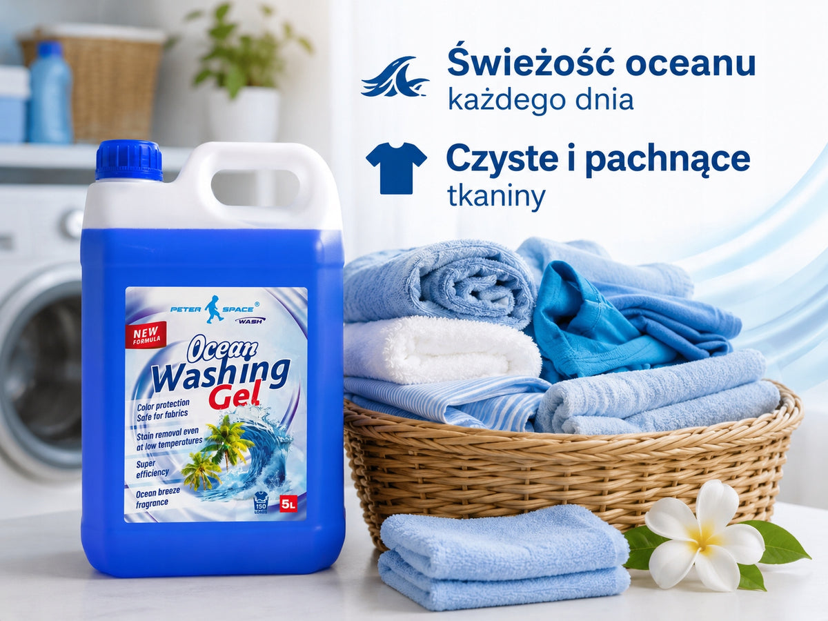 Liquid Washing Gel Universal Ocean 5L 150 Washes Concentrate Peter Space Packaging status original