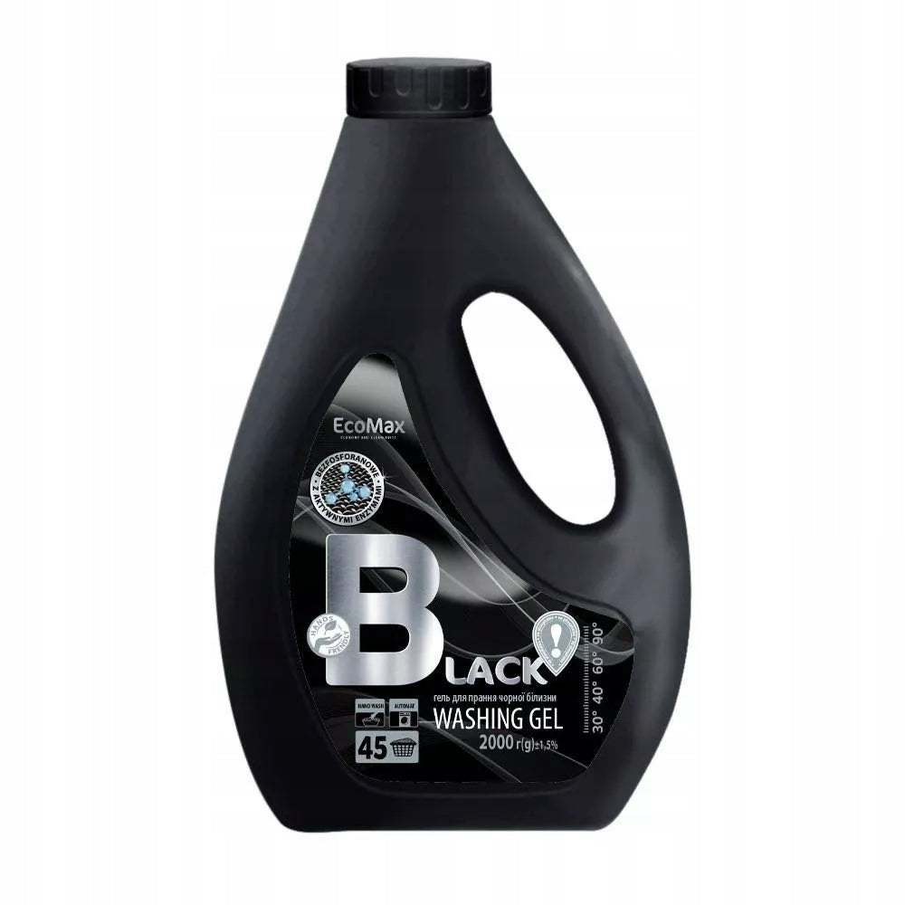 Liquid Washing Gel for Black Fabrics 45 Washes Color Protection EcoMax BLACK 2L