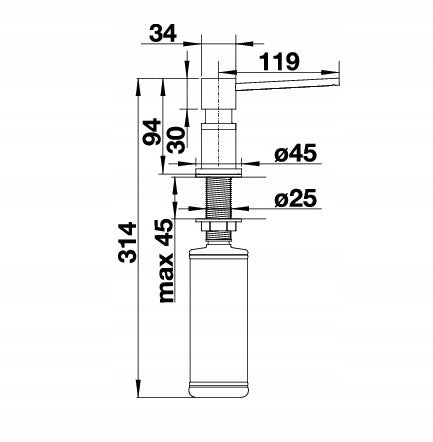 Liquid dispenser Blanco SUMMER satin gold 526699 EAN (GTIN) 4020684750929