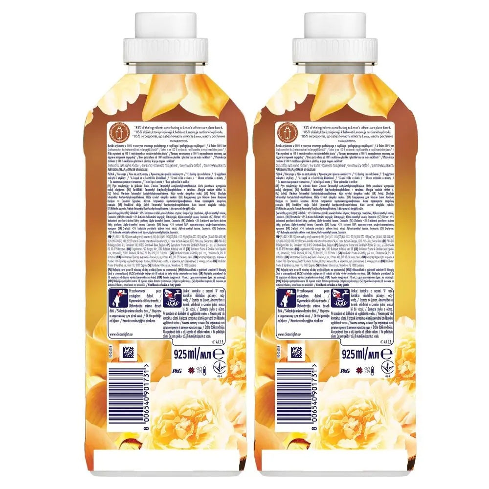 Liquid for Rinsing Fabrics Universal Lenor Orchid&Vanilla 2x925ml 74 washes Packaging status original