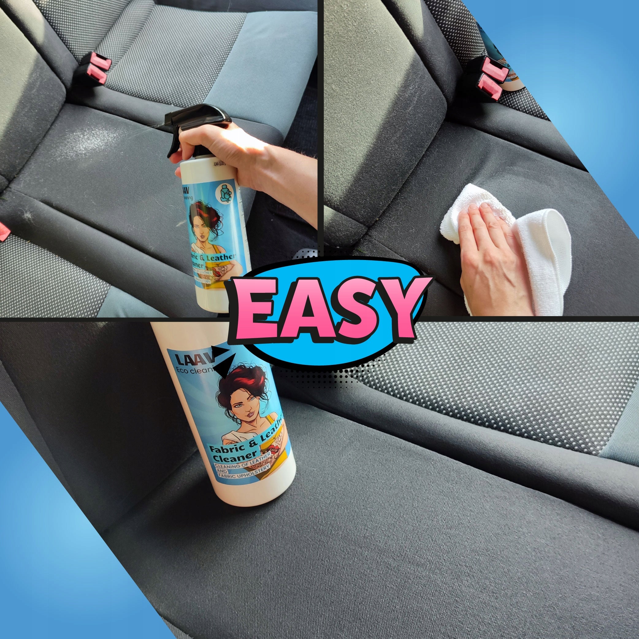 Liquid for cleaning LEATHER UPHOLSTERY FABRICS in the car LAAV ECO 250 ml Manufacturer's catalog number LAFL250