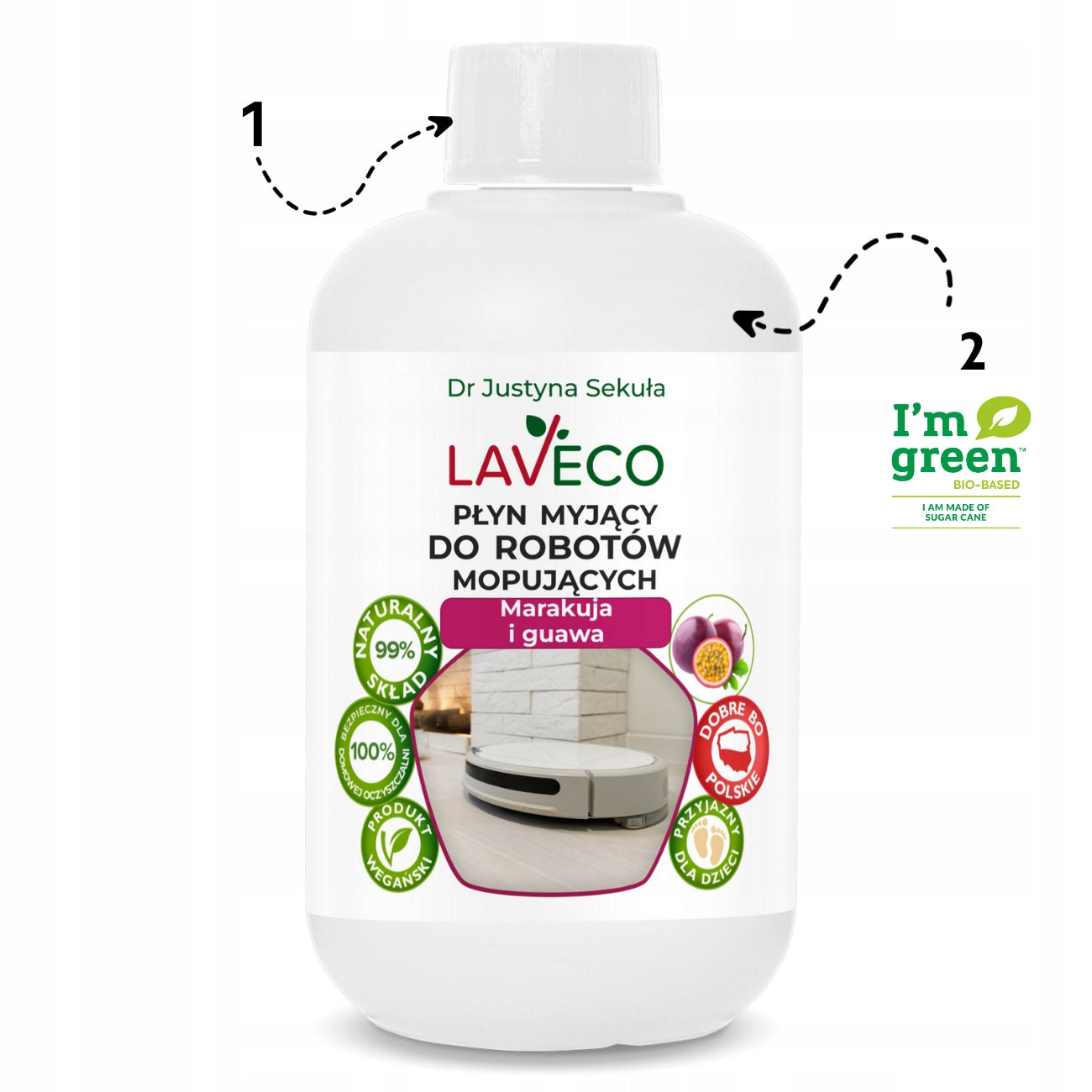 Liquid for mopping robots and washing vacuum cleaners LAVECO - natural composition Manufacturer code 5903738834600