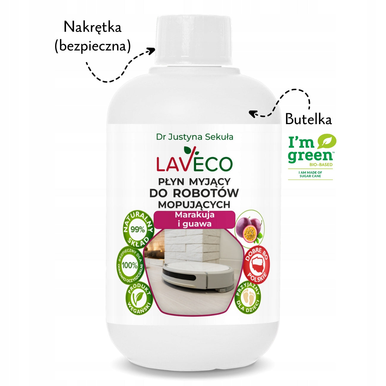 Liquid for mopping robots and washing vacuum cleaners LAVECO - natural composition Medical device no