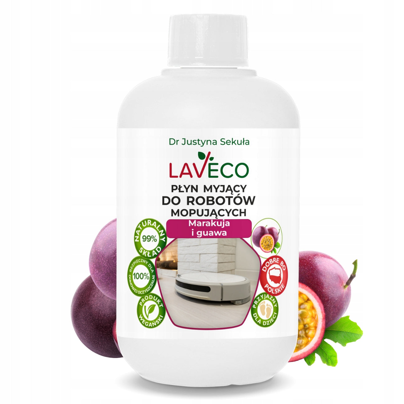 Liquid for mopping robots and washing vacuum cleaners LAVECO - natural composition Product type cleaning fluid