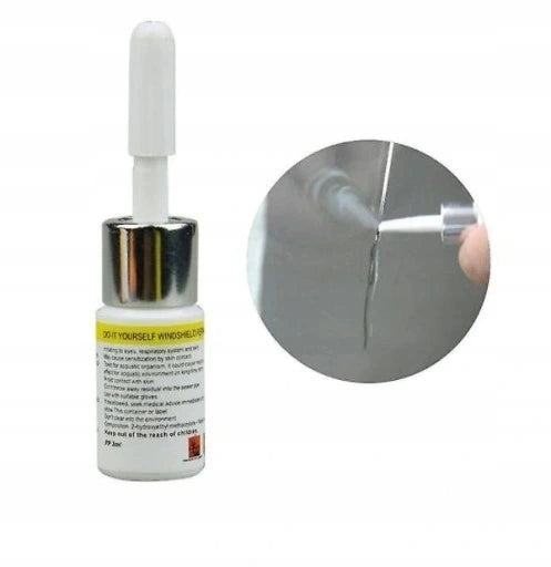 Liquid for repairing cracks in car windows