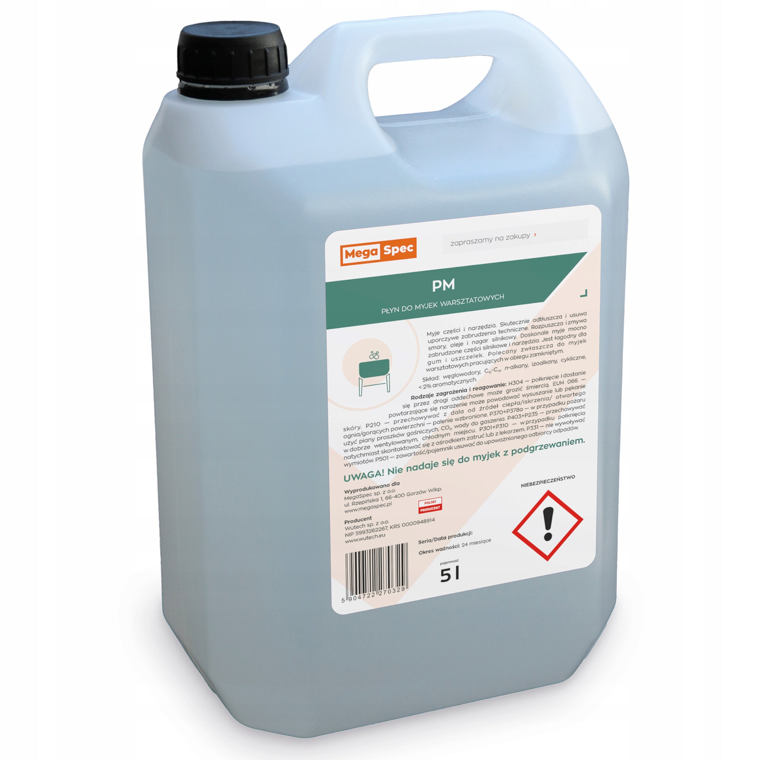 Liquid for workshop washers Megaspec PM 5L remover liquid for washer
