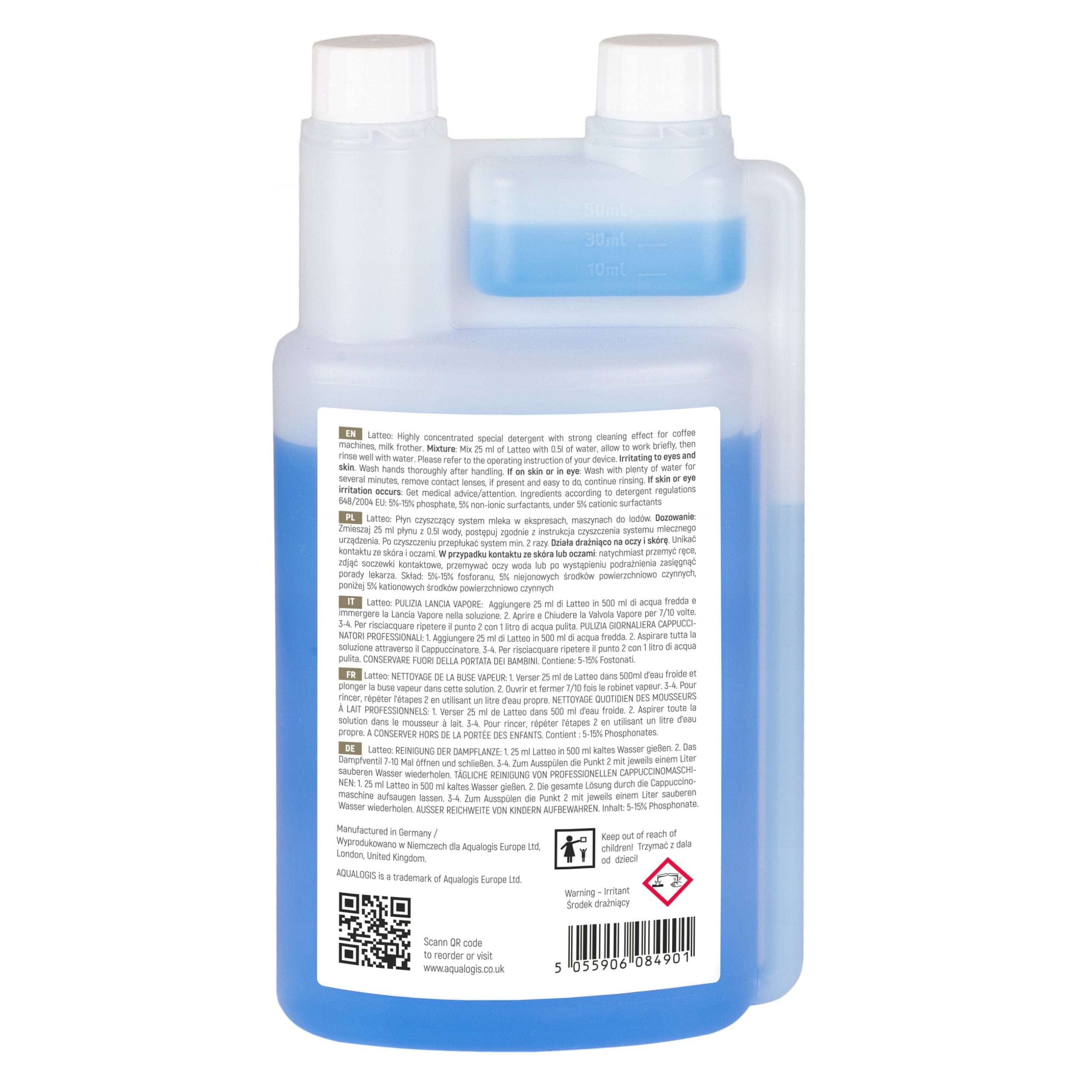 Liquid milk systems for Latteo Aqualogis 1L machines Packaging status original