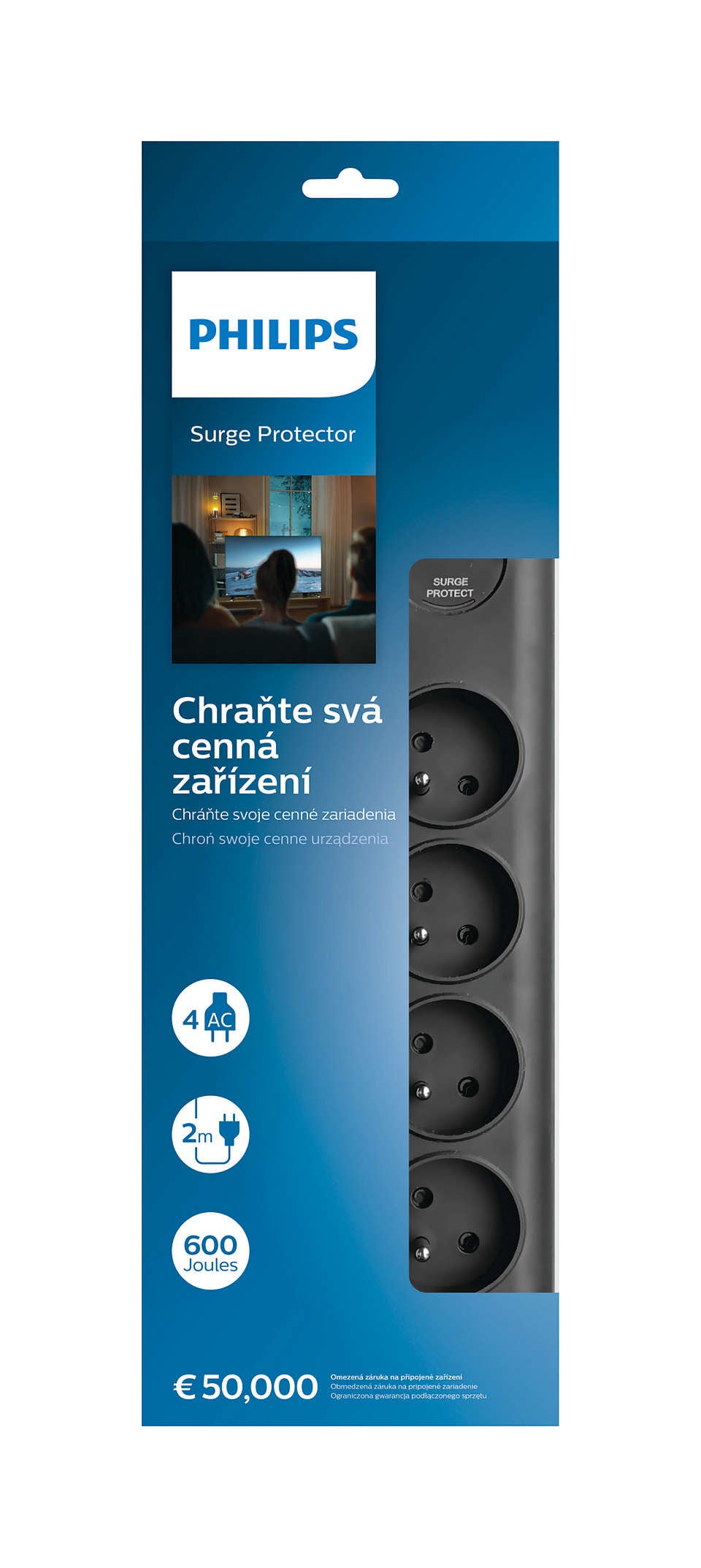 Verlängerungskabel Philips SPN7040BA 2 m 