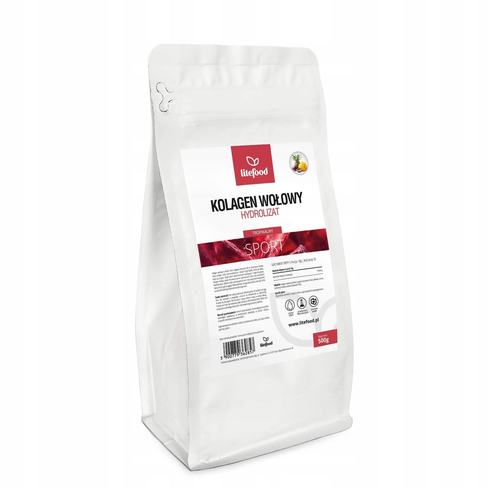 LiteFOOD - Beef Collagen Hydrolysate - 500g - Tropical