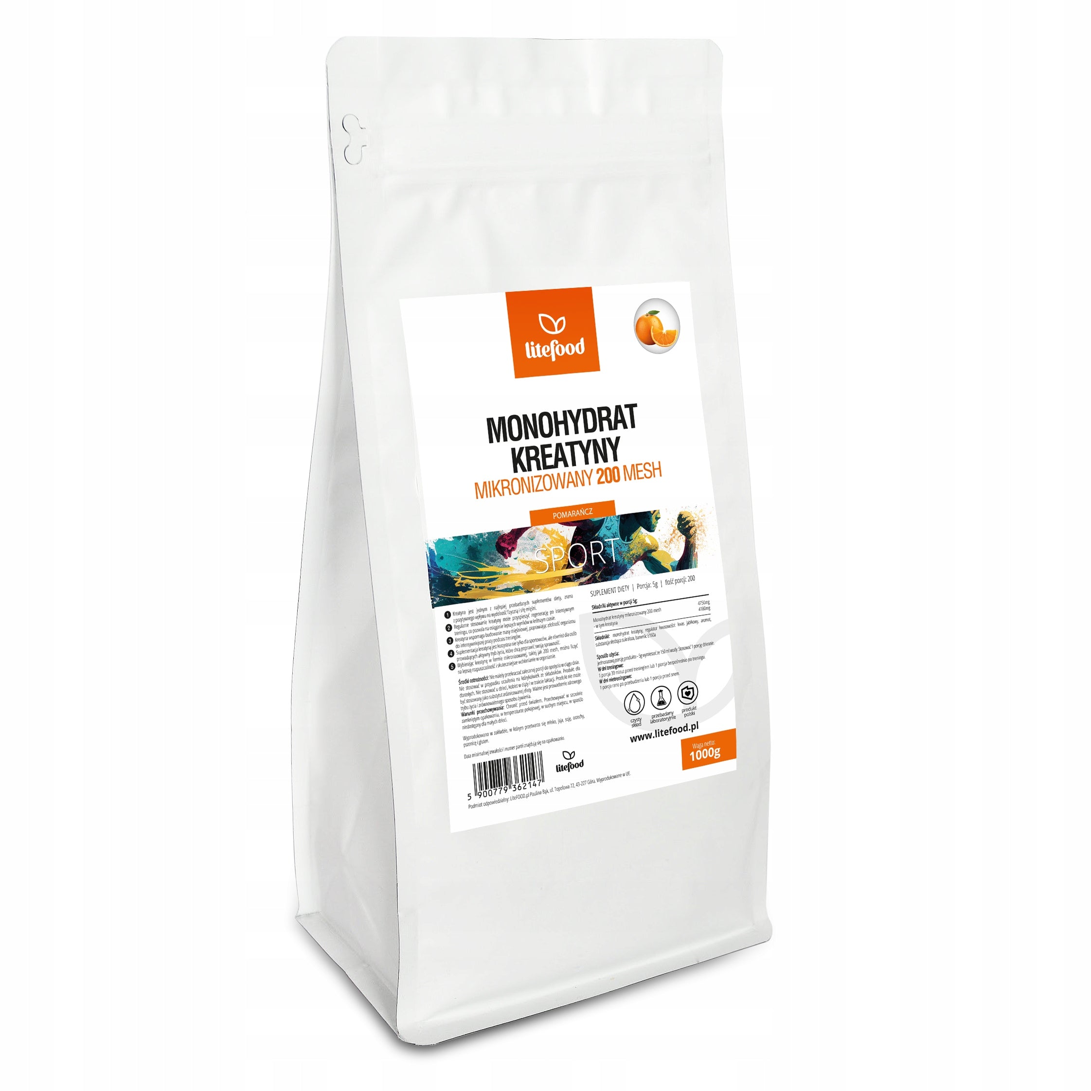 LiteFOOD - Creatine Monohydrate - 1000 g - Powder