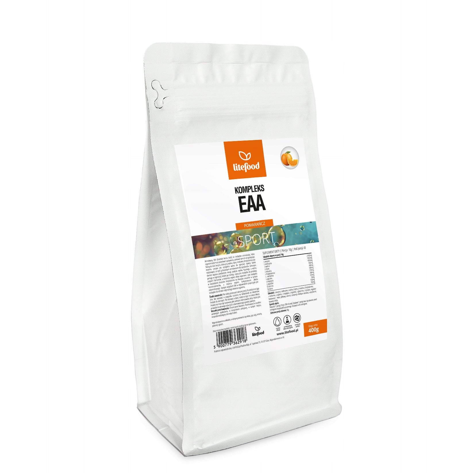LiteFOOD - EAA Complex - Amino acids - 400g - Orange