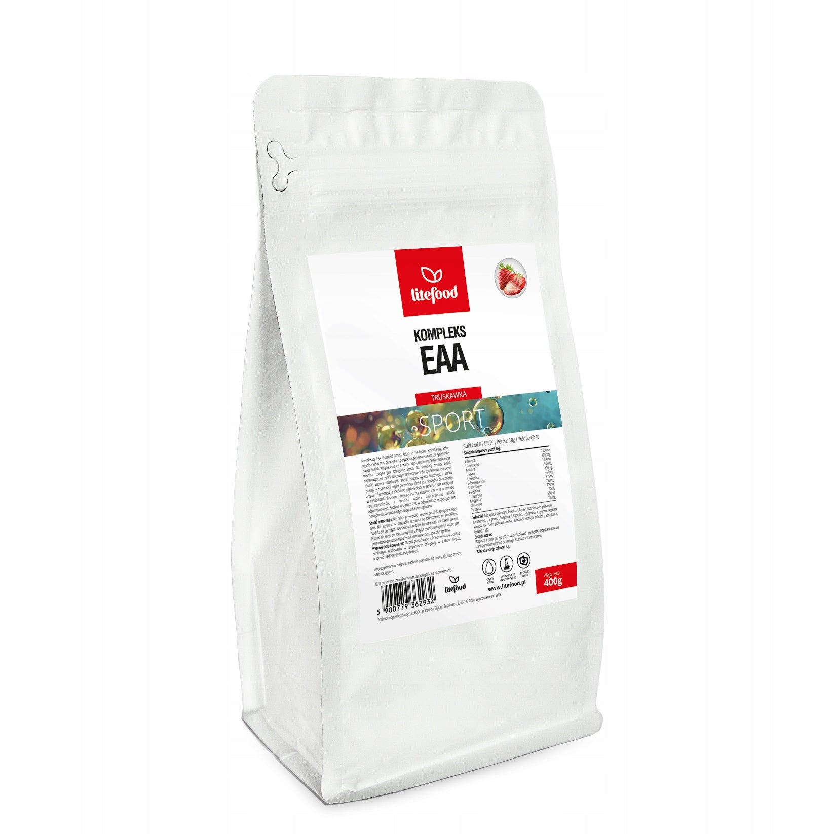 LiteFOOD - EAA Complex - Amino acids - 400g - Strawberry
