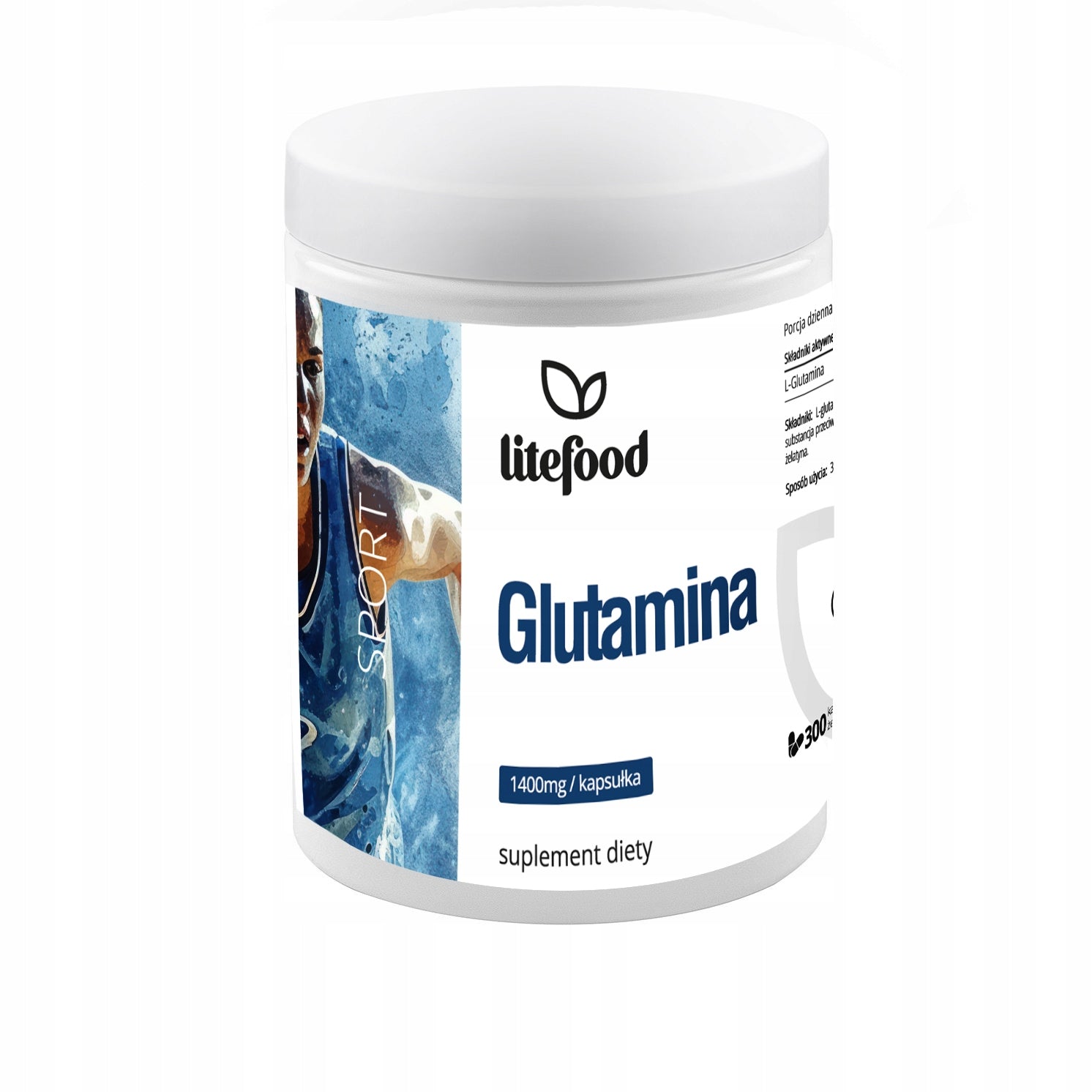 LiteFOOD - L-Glutamine - 300caps - AMINO ACID