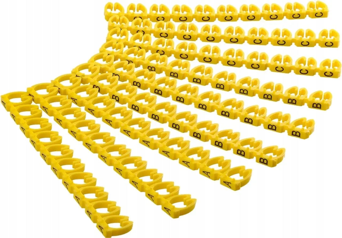 Litered Marker for Cable A-C Cable 4-6mm 3x30 pcs Goobay Tag
