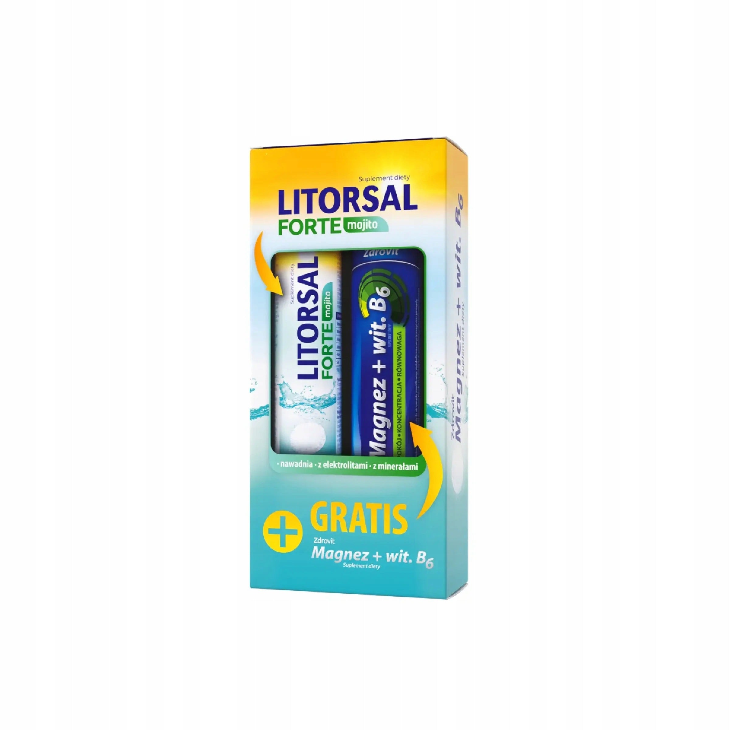 Litorsal Forte Mojito, 24 tabl. mouss. + Magnesium + vitamin B6, 24 tabl. mouss.