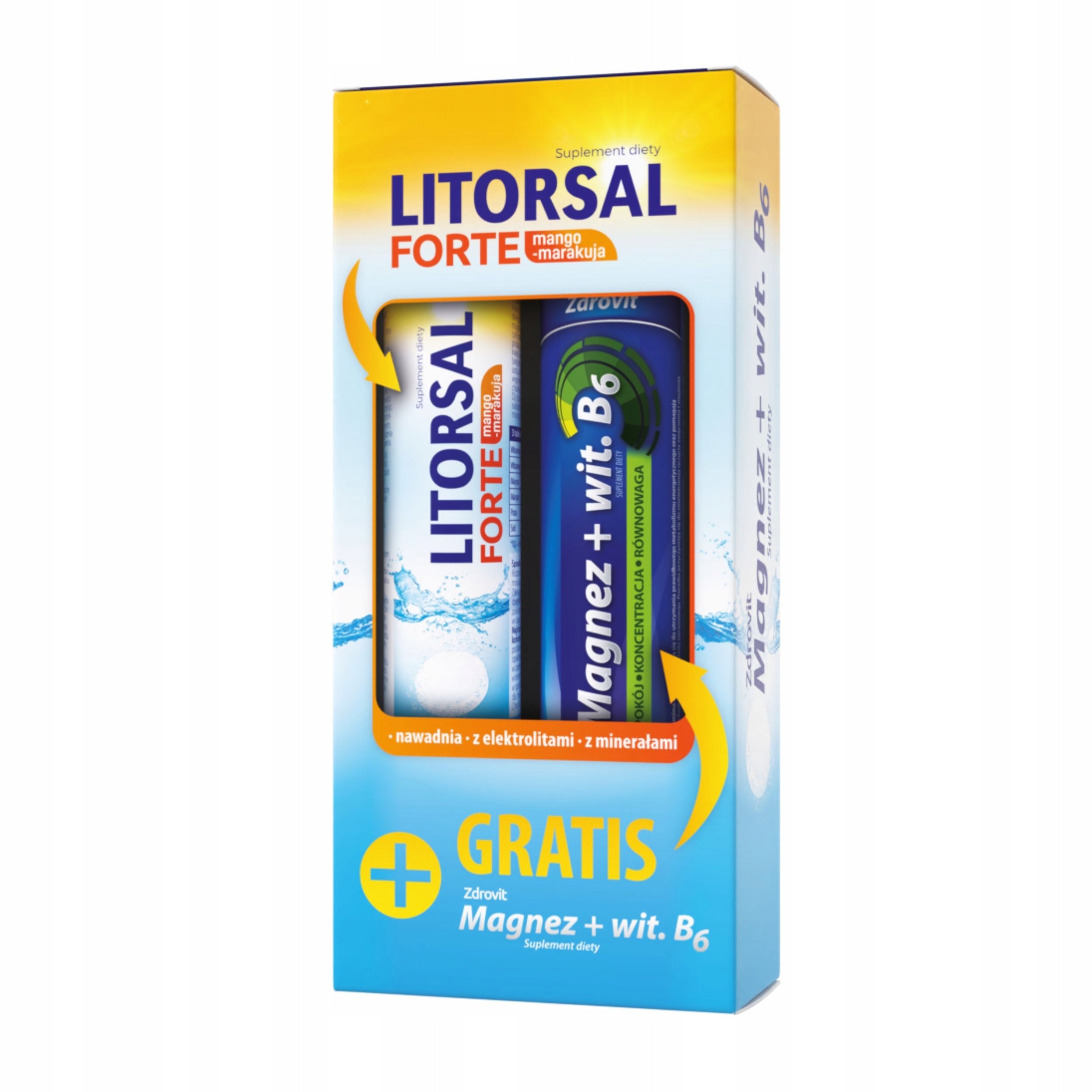 Litorsal Forte mango passion fruit + MgB6 24 effervescent tablets