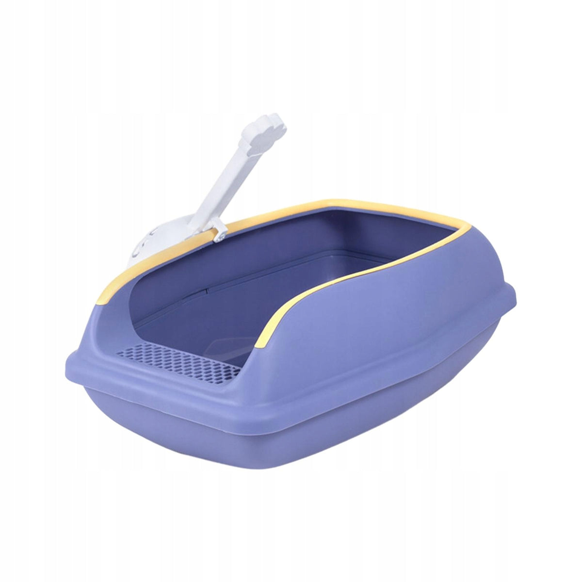 Litter Box Compact Cat Sandbox Portable Semi Enclosed Easily Clean S Violet Color other