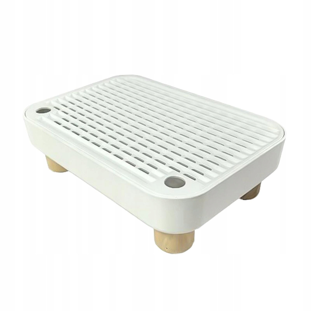 Litter Box Step Reusable for Elderly Cats Anti Slip Litter Sifter Box White Packaging status original