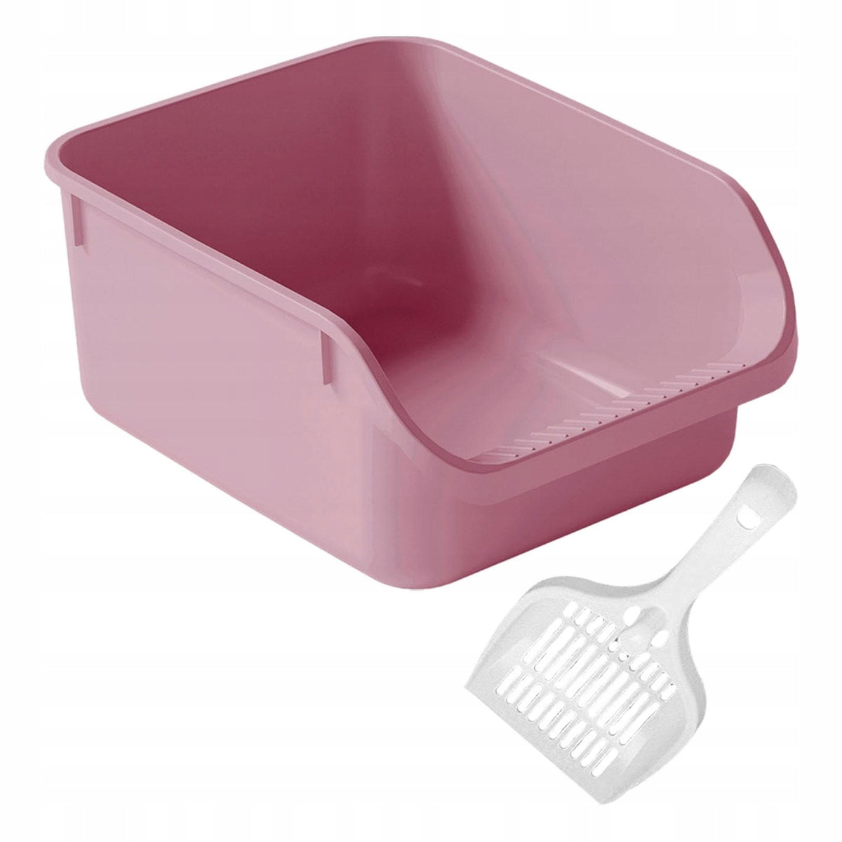 Litter Case Cat Litter Container Portable High Sided Semi Enclosed pink