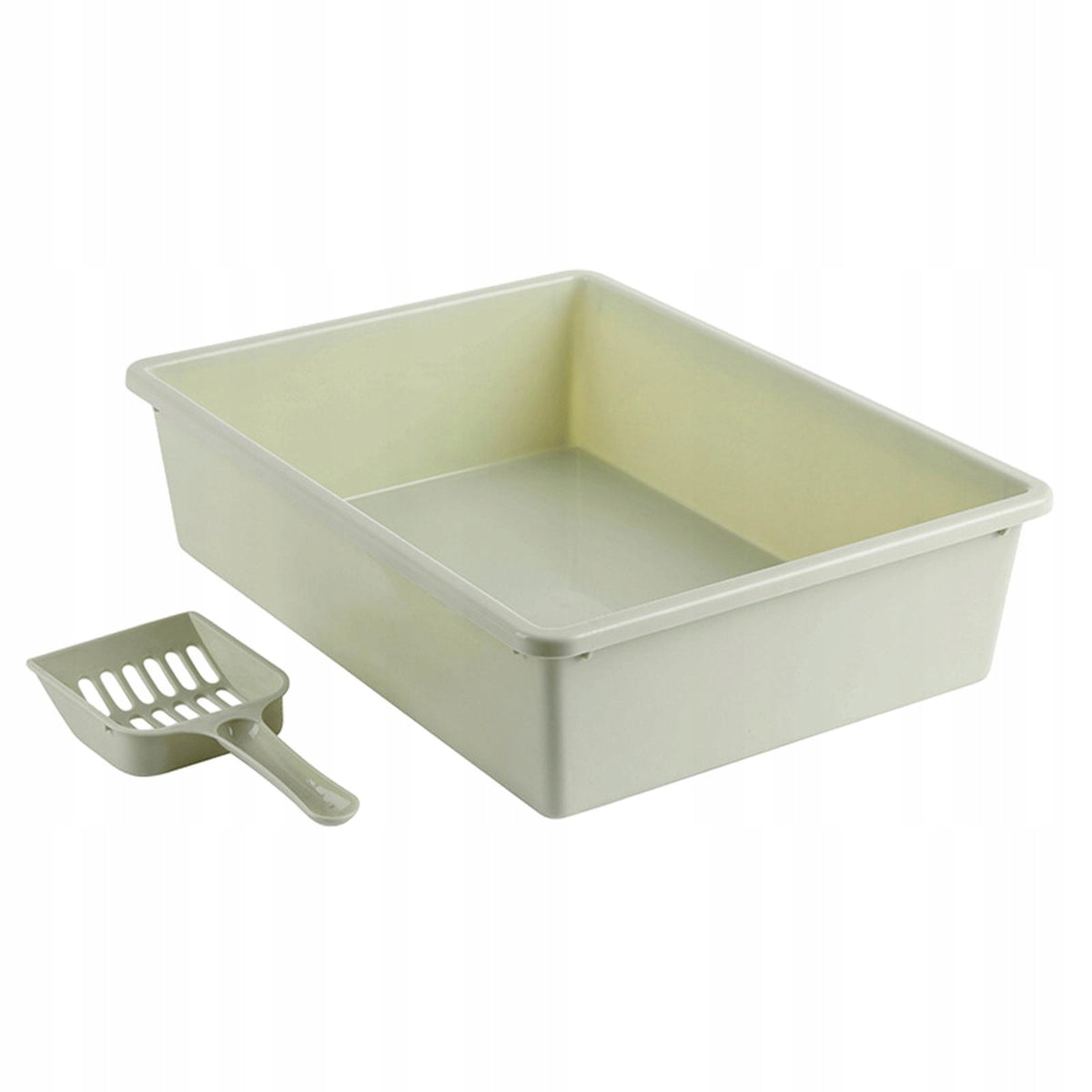 Litter Pan Large Cage Accessories High Sided Splashproof Kitty Litter green