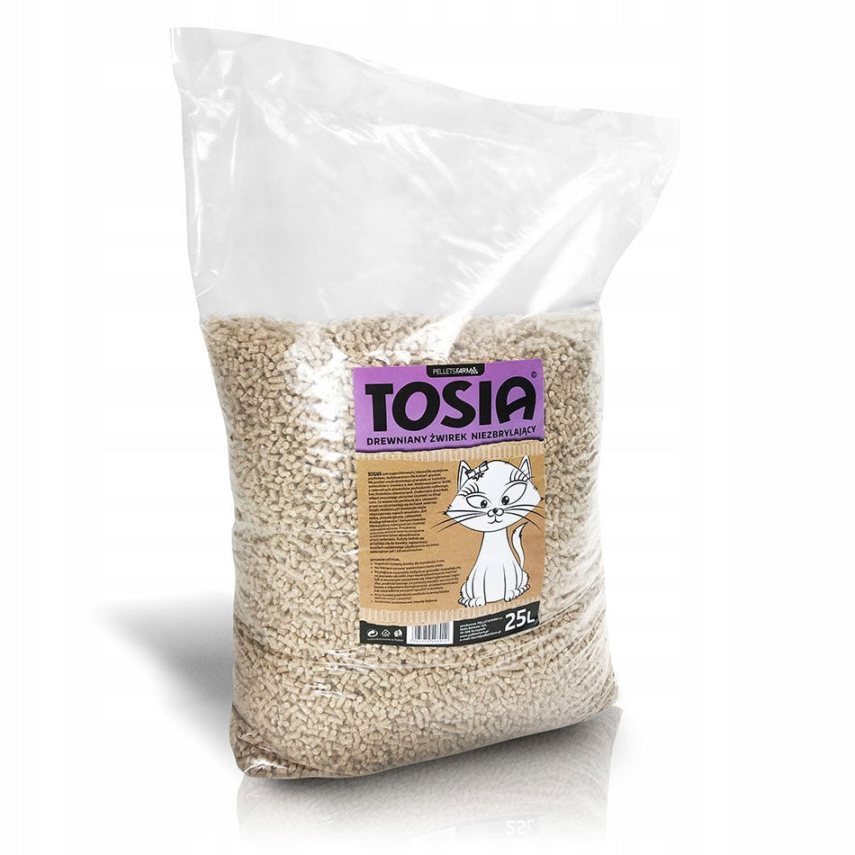 Litter Tosia 25L Pellet Wooden Mulch for Pet Litter Box Antibacterial Packaging status original