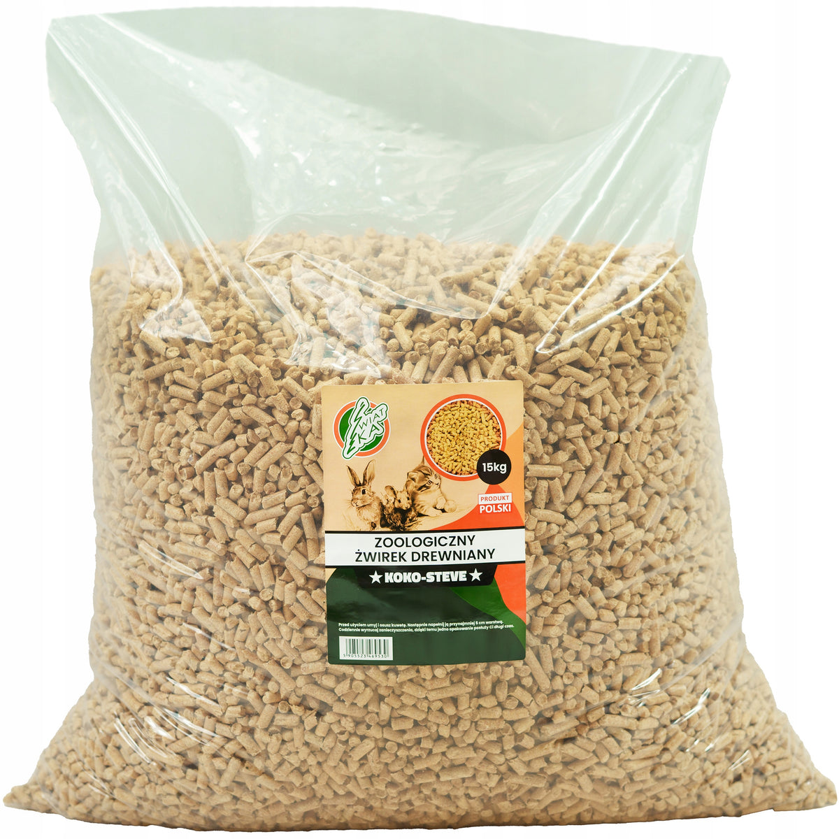 Litter Wooden Pellet For Cat Rabbit Guinea Pig Rodents ECO 15kg Packaging status original