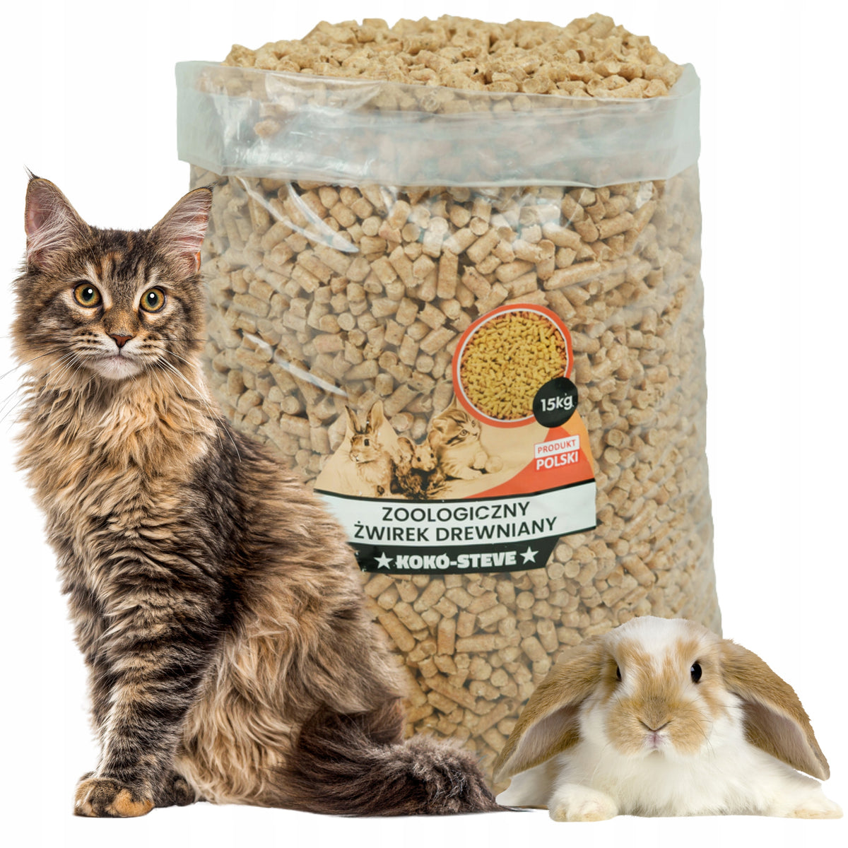 Litter Wooden Pellet For Cat Rabbit Guinea Pig Rodents ECO 15kg