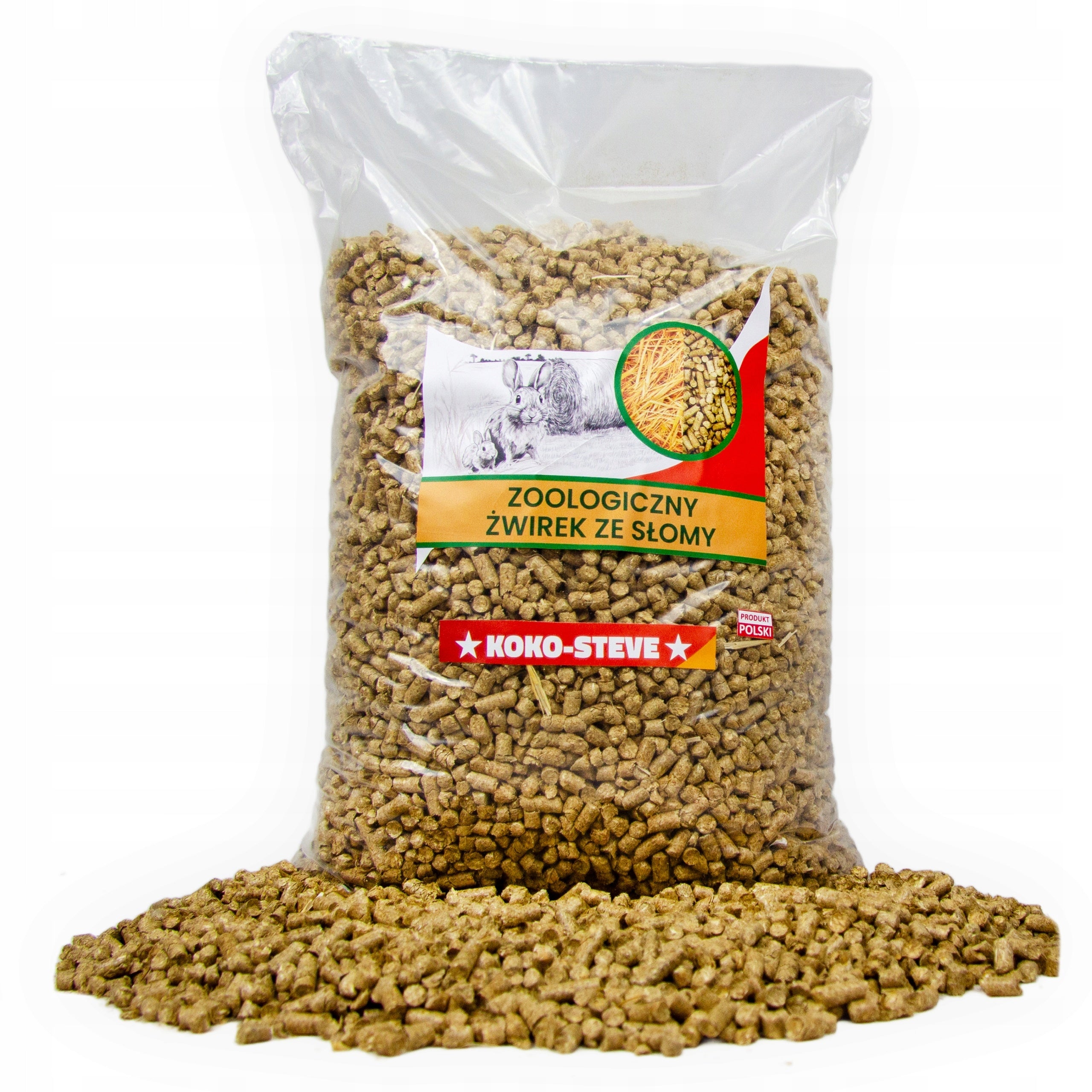 Litter for rabbit and other rodents Pellets made of straw NATURAL ECO BIO 20kg Packaging status original