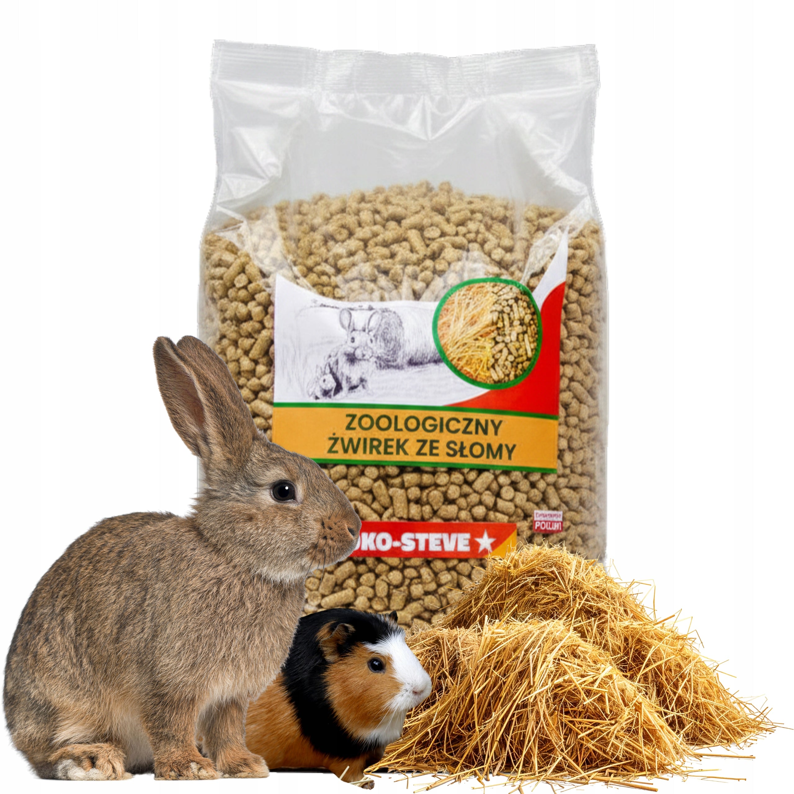 Litter for rabbit and other rodents Pellets made of straw NATURAL ECO BIO 20kg