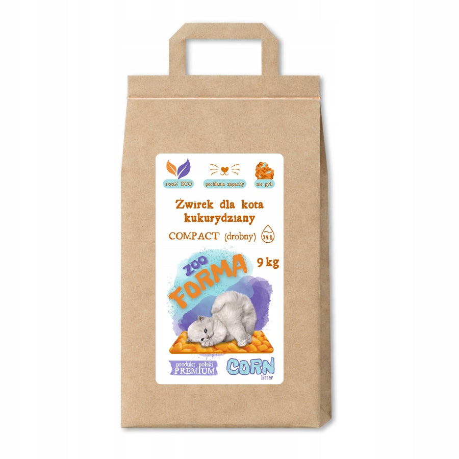 Litter for small kitten corn, 100% natural 9 kg 15 l ZOOFORMA