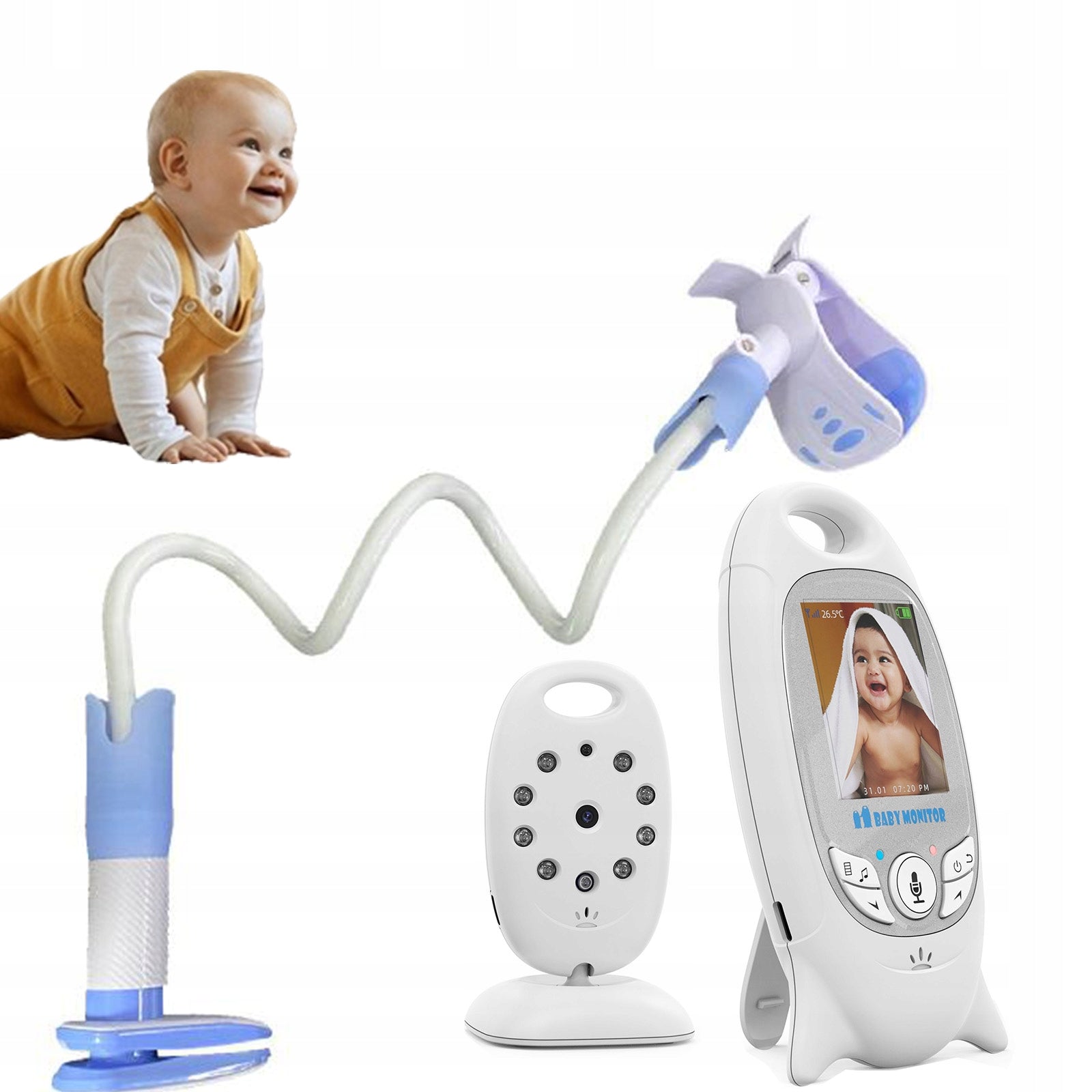 Live Baby Monitor Camera with Night Mode Thermometer +HANDLE