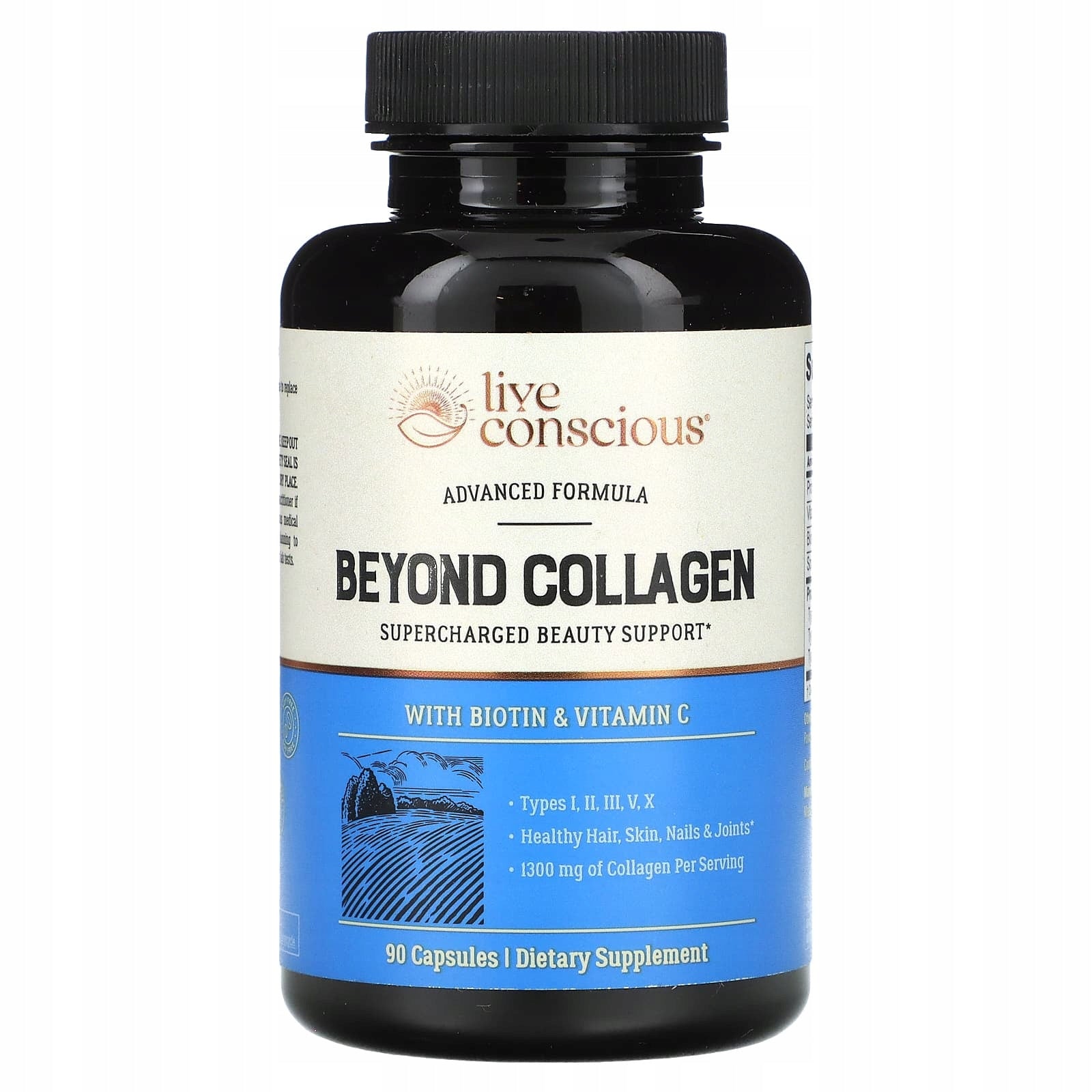 Live Conscious, Beyond Collagen, with biotin and vitamin C, 90 capsules