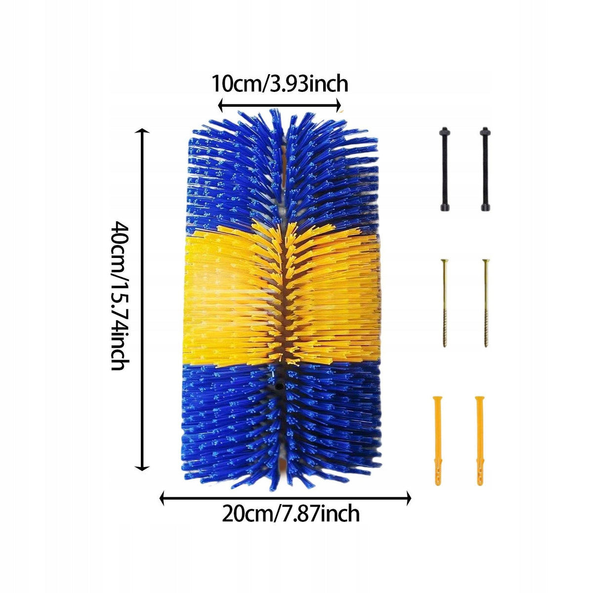 Livestock Scratch Brush for Scratching Easy Installation Sturdy blue yellow Packaging status original