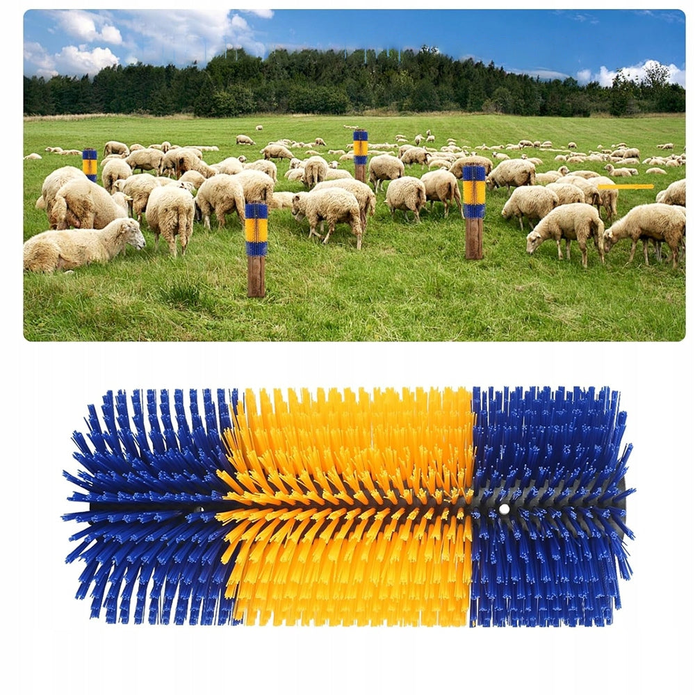 Livestock scratching brush for scratching to