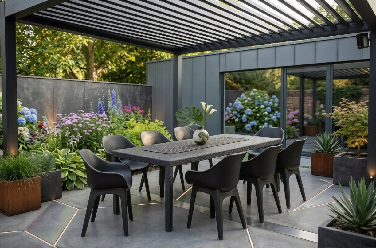 Liveto Tre Garden Furniture Set 8 Chairs + Table Manufacturer Corciano