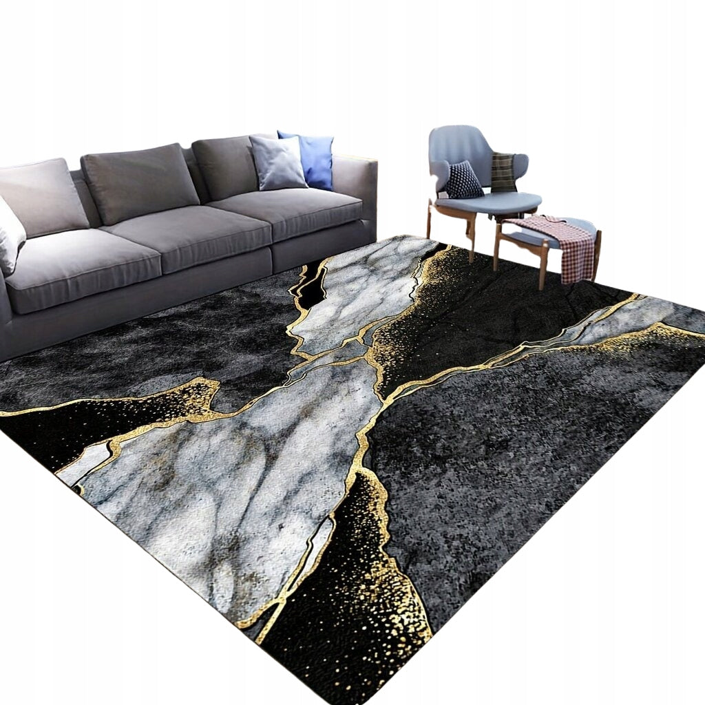 Living Room Rug 100x150 Modern Designs 3D Effect Grey Elegant Loft