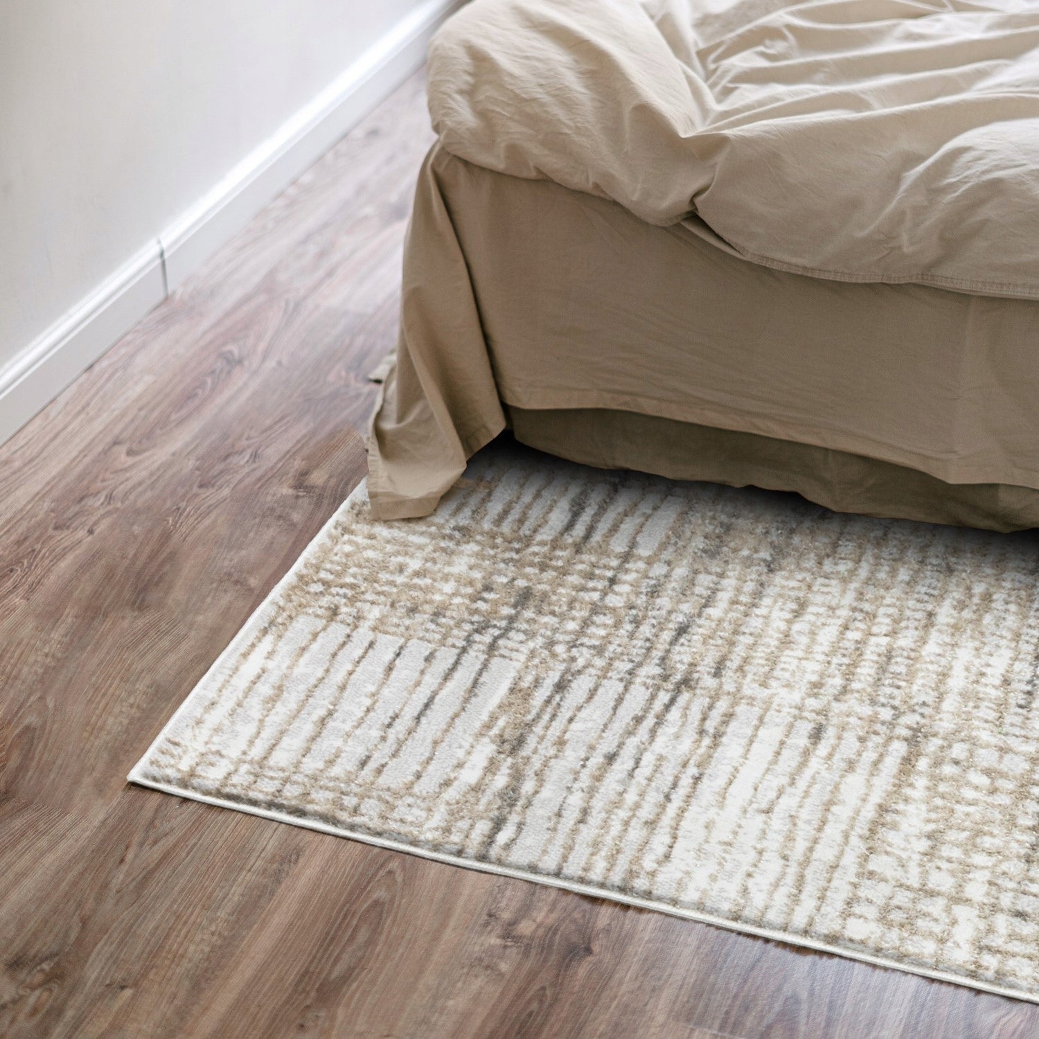 Living Room Rug 120x170cm Modern Glamour Soft Fashionable Puree Beige Thickness 12 mm