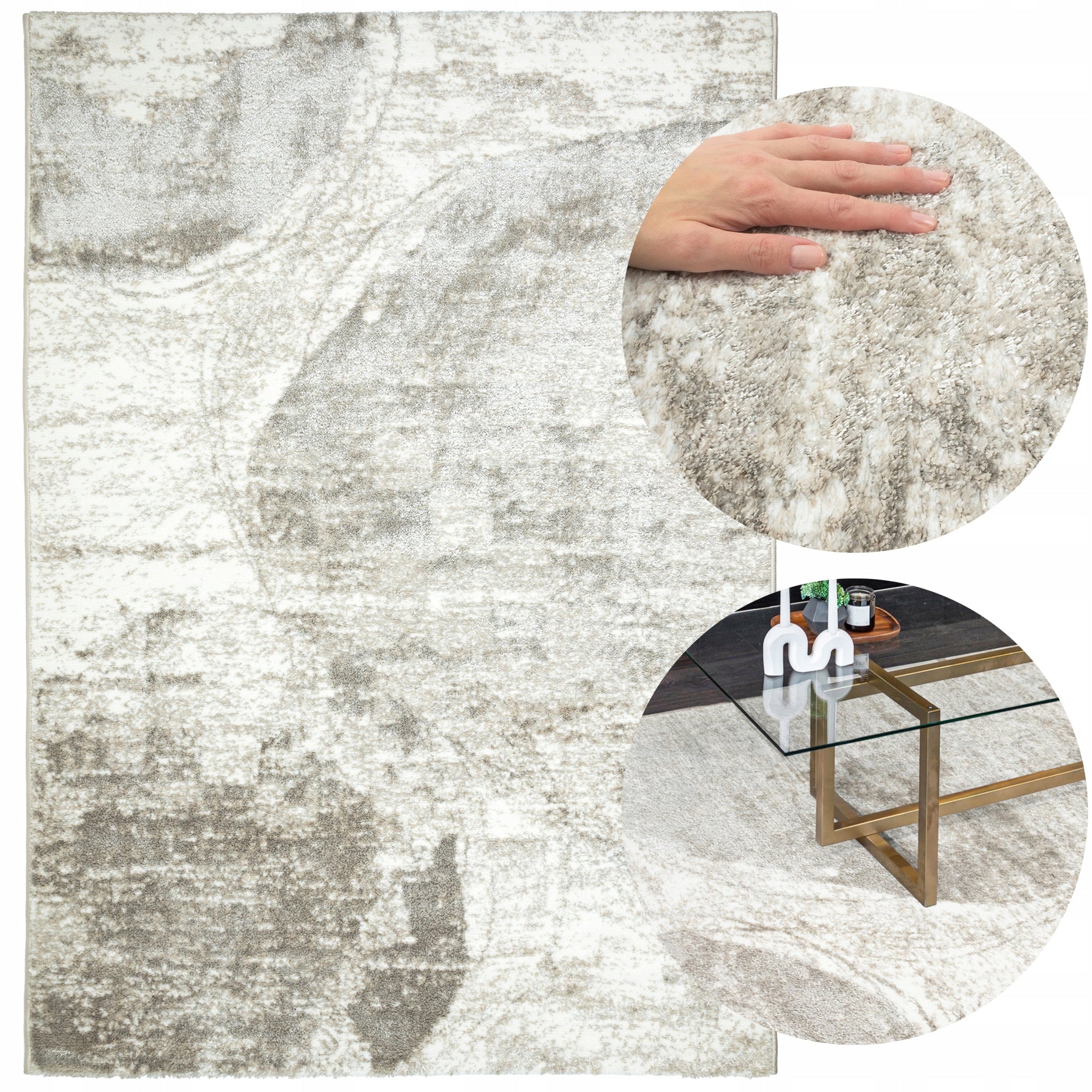 Living Room Rug 120x170cm Soft Modern Beige Fashionable Glamour Premium EAN (GTIN) 5904024203414