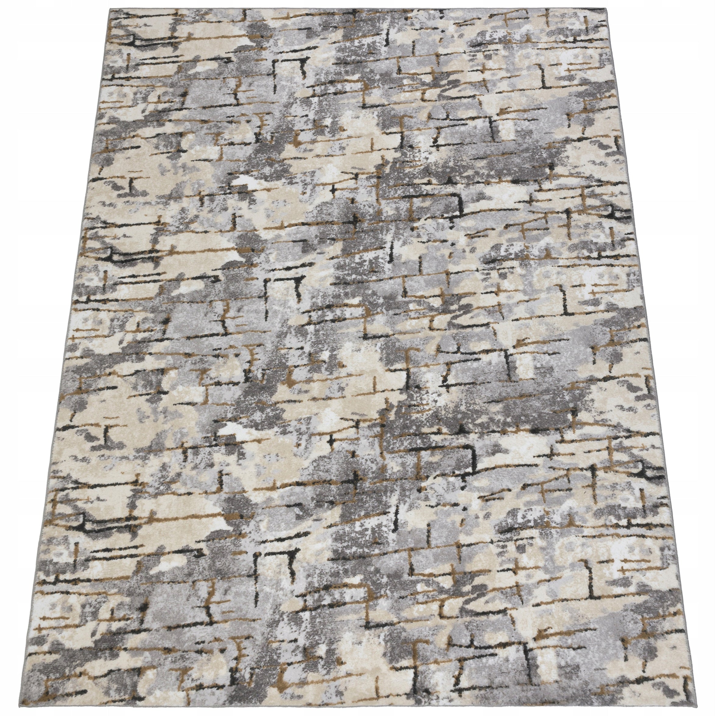 Living Room Rug 160x220cm Modern Fashionable Anti-Slip Washable Beige Packaging status original