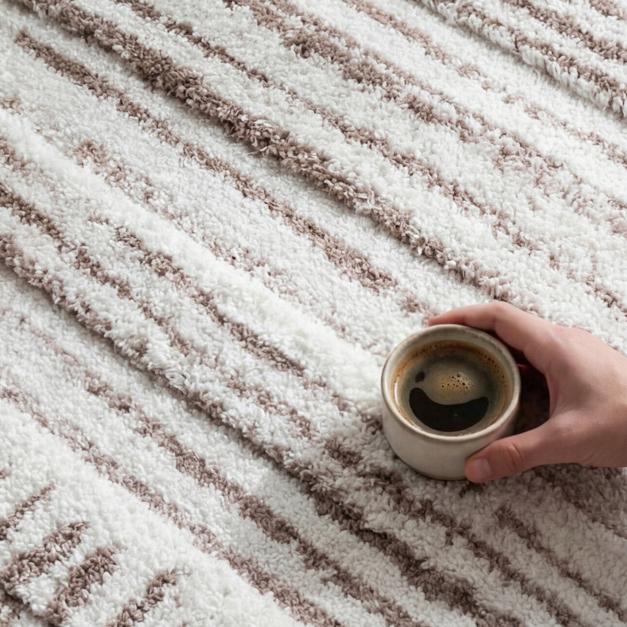 Living Room Rug 2x3m Modern Warm Shaggy 200x300 Soft Fluffy Thick Manufacturer code EF0518
