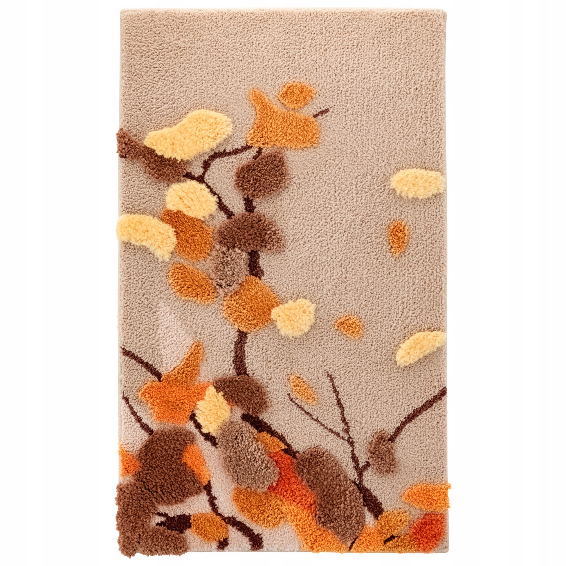 Living Room Rug Beige Shaggy 60x100cm Decorative Pattern 3D Soft Nice Decorative