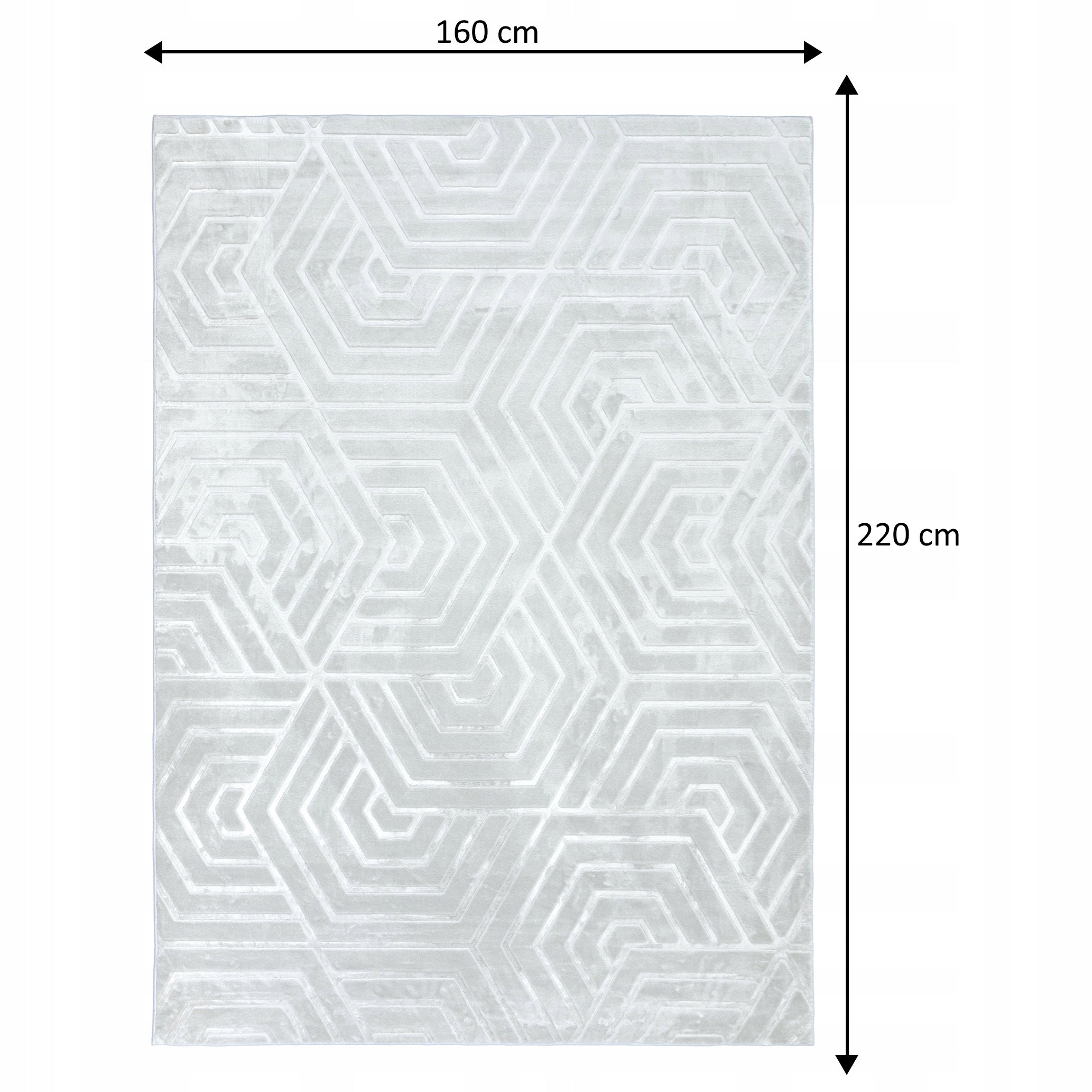 Living Room Rug Large 160x220 Modern Glamour Velvet Soft with Gloss Product width 160 cm