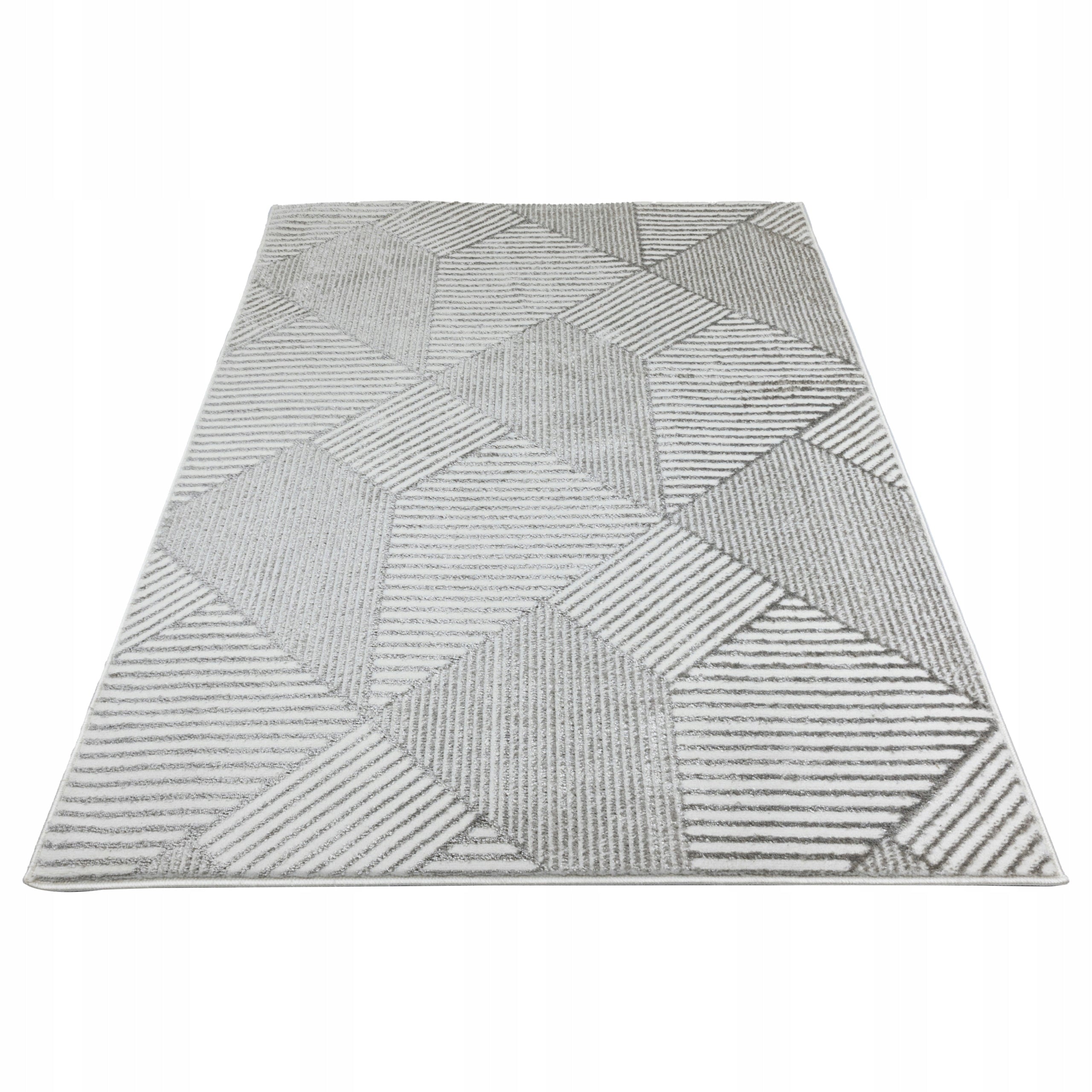 Living Room Rug Modern 120x170cm Grey Glamour Soft Fashionable Glossy Packaging status original