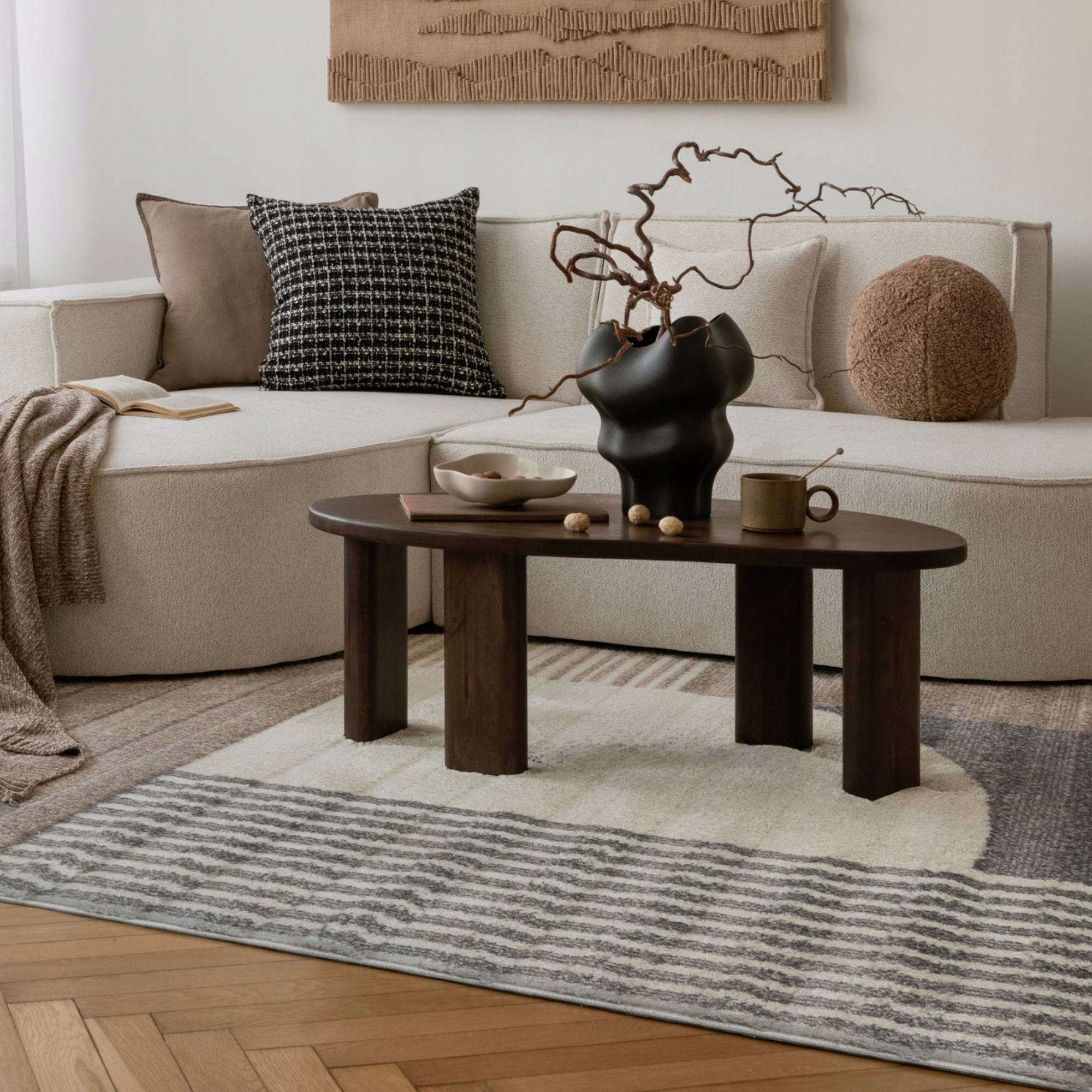 Living Room Rug Modern Shaggy 160x230cm Warm Soft Decent Meaty Brand e-floor