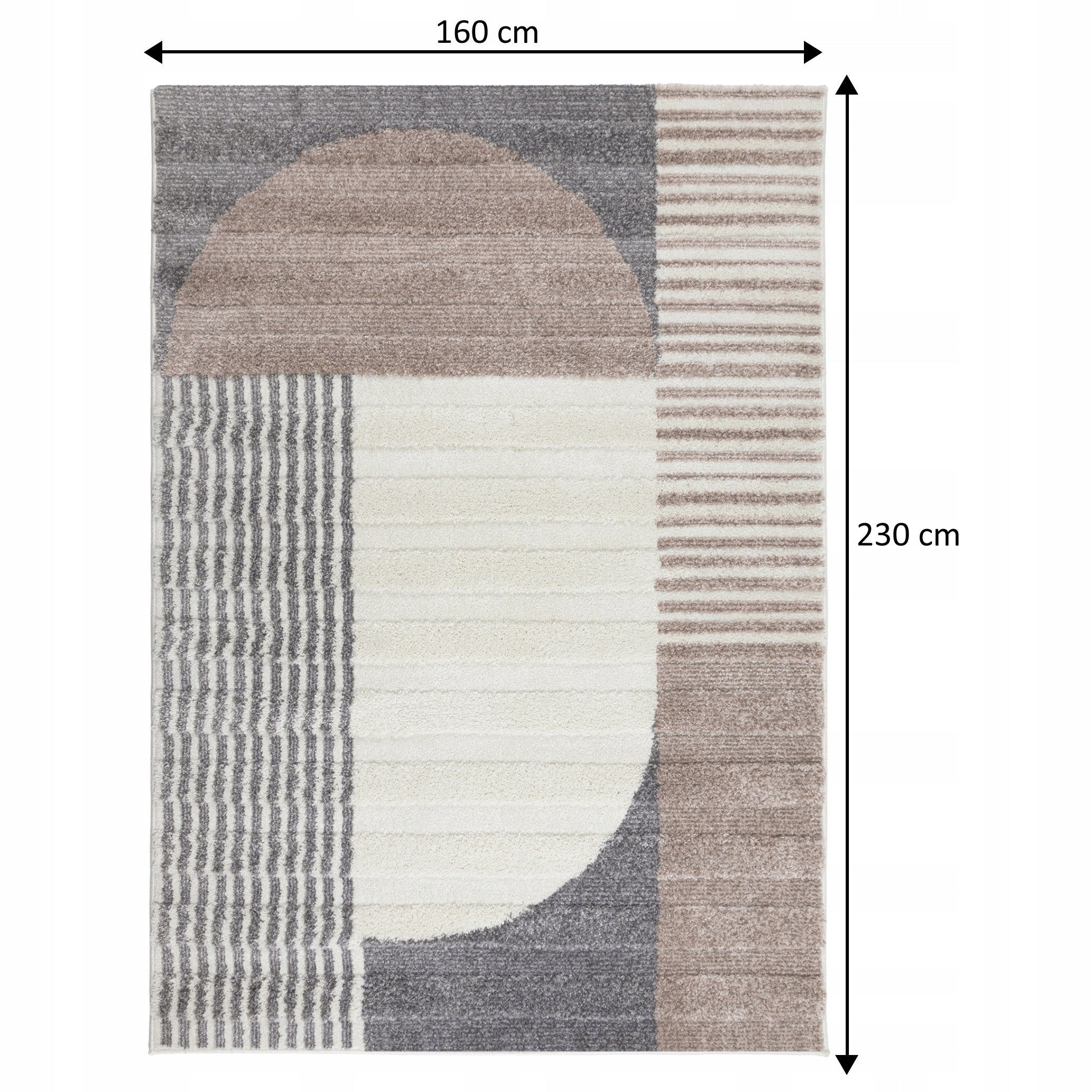Living Room Rug Modern Shaggy 160x230cm Warm Soft Decent Meaty Color beige
