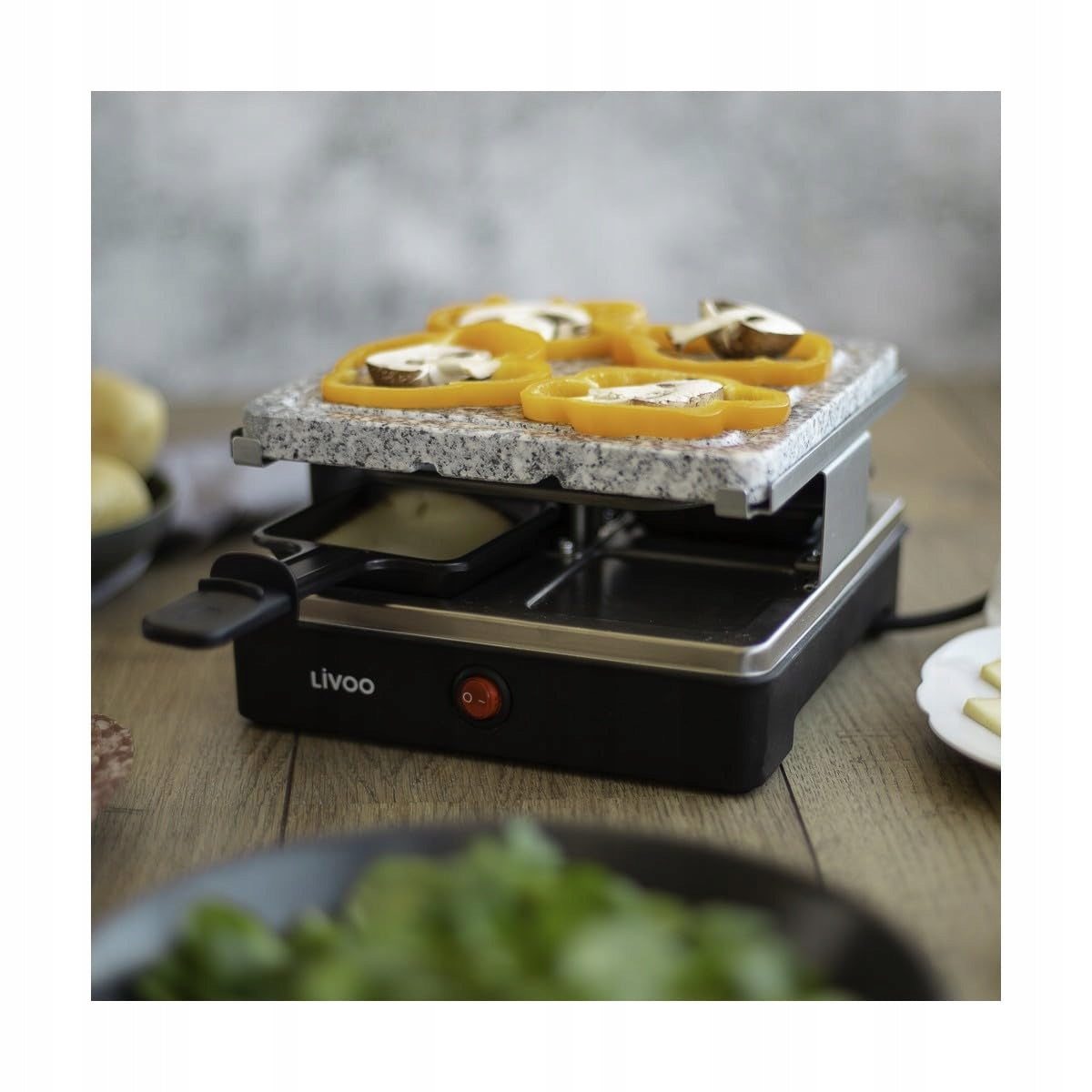 Livoo Raclette DOC242 600W 4 people black/stone granite Brand Livoo