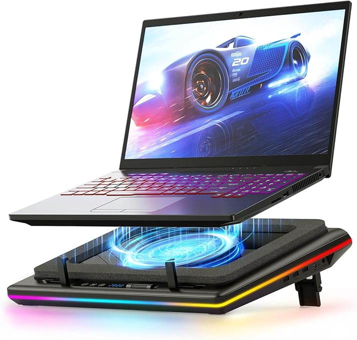 Llano V12 Laptop Cooling Stand Turbo Fan Backlight