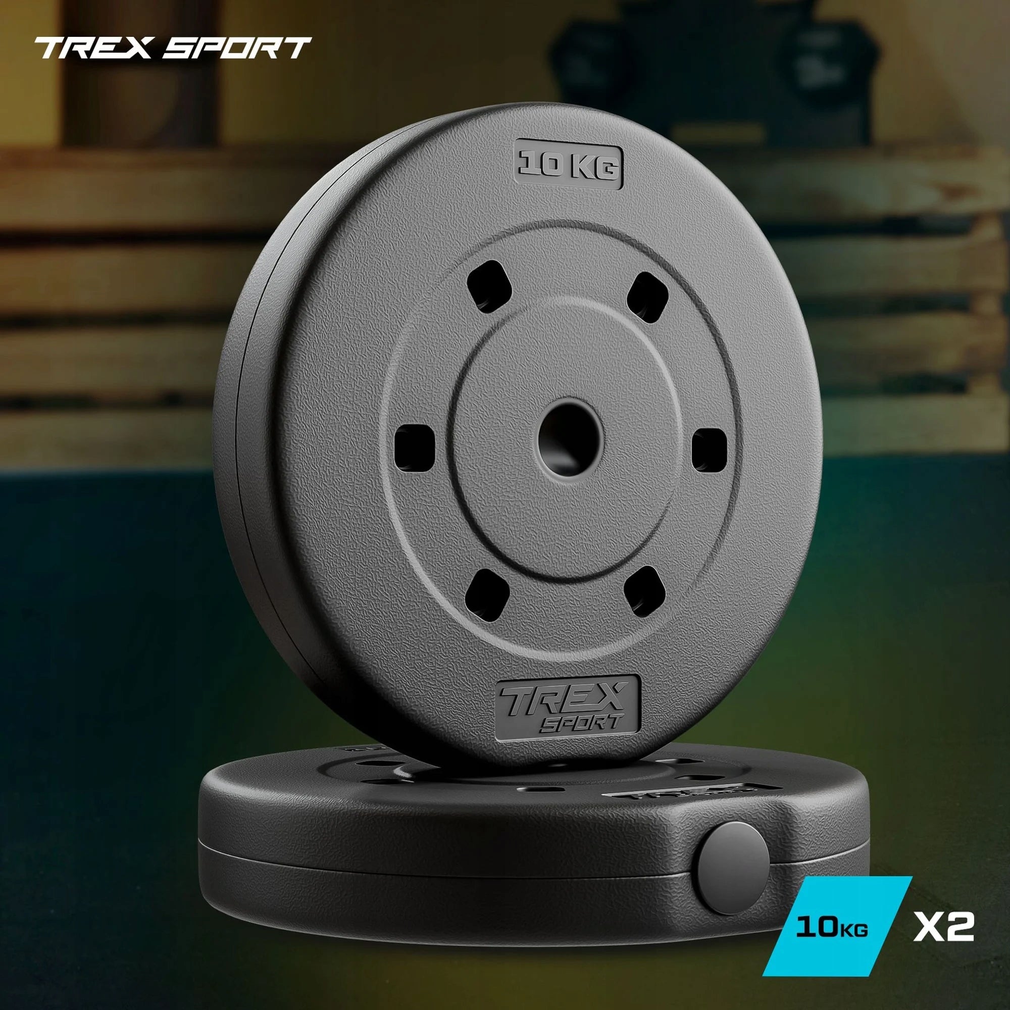 Load set 2x10kg bituminous load plate disc 20kg Trex Sport Packaging status original