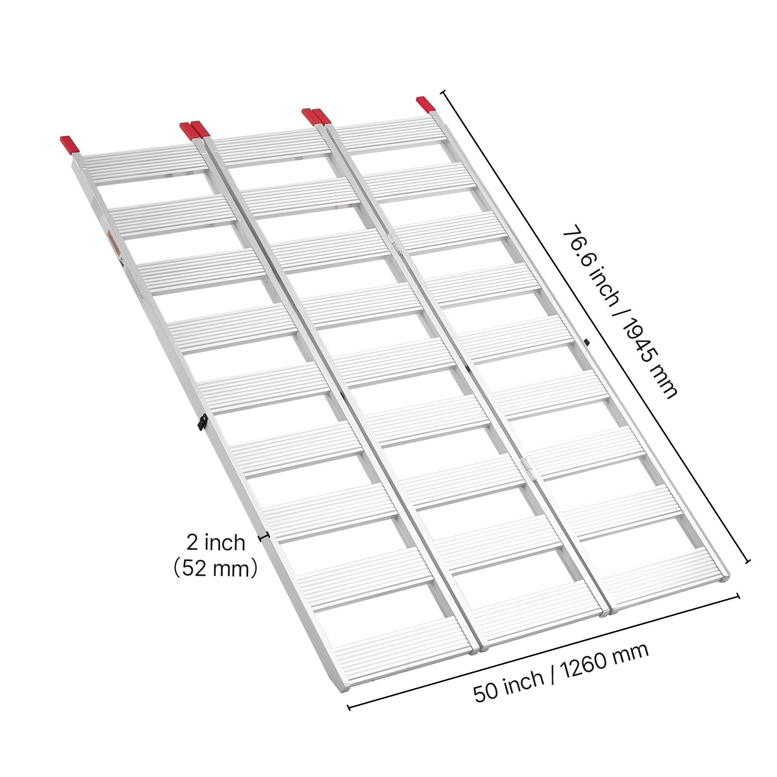 Loading Ramps Aluminum 194,5x126CM Load Capacity 680KG Non-Slip Manufacturer code SZKL7650INCHF6W
