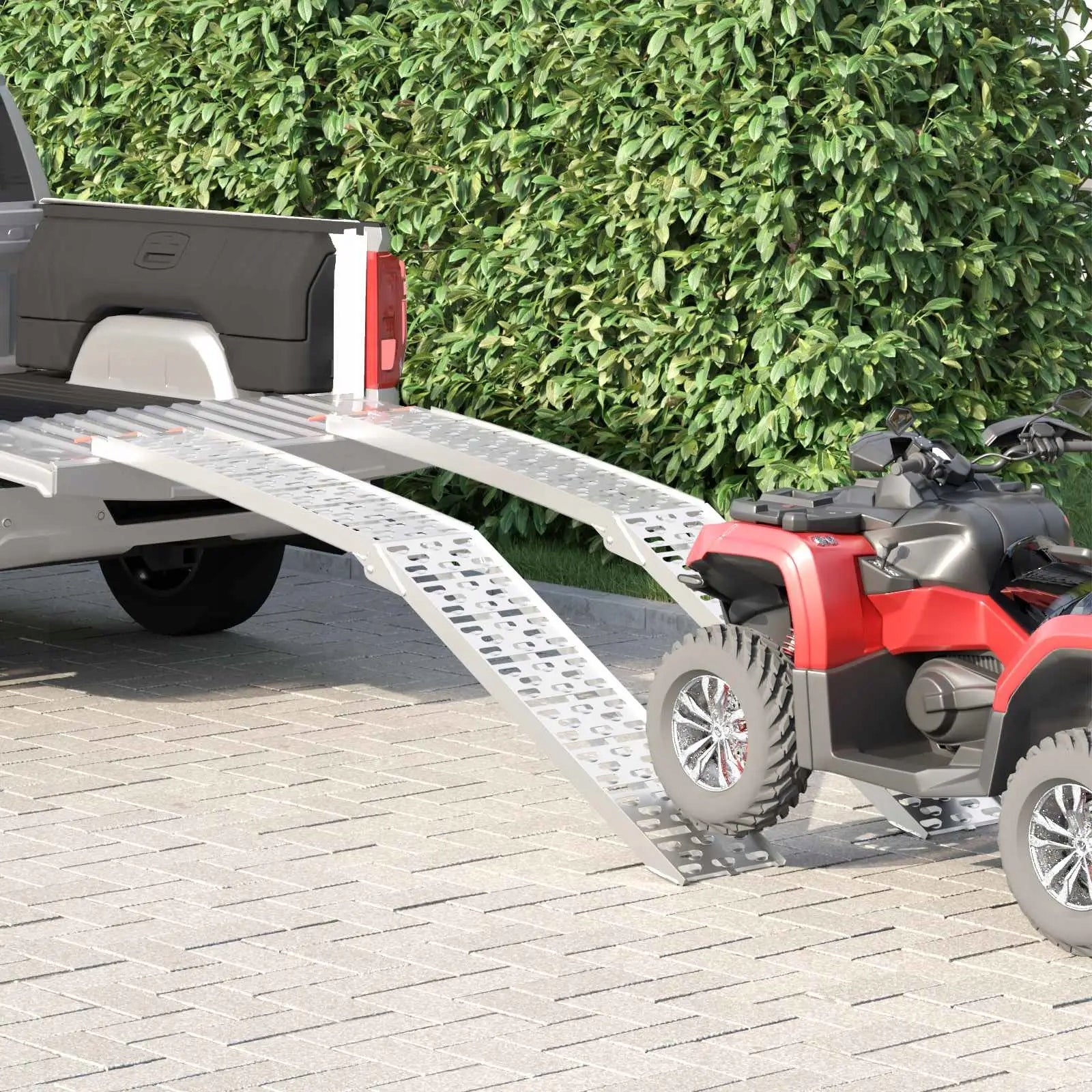 Loading ramp 2 pcs Silver 222 x 29 x 14 cm Aluminium Brand no brand